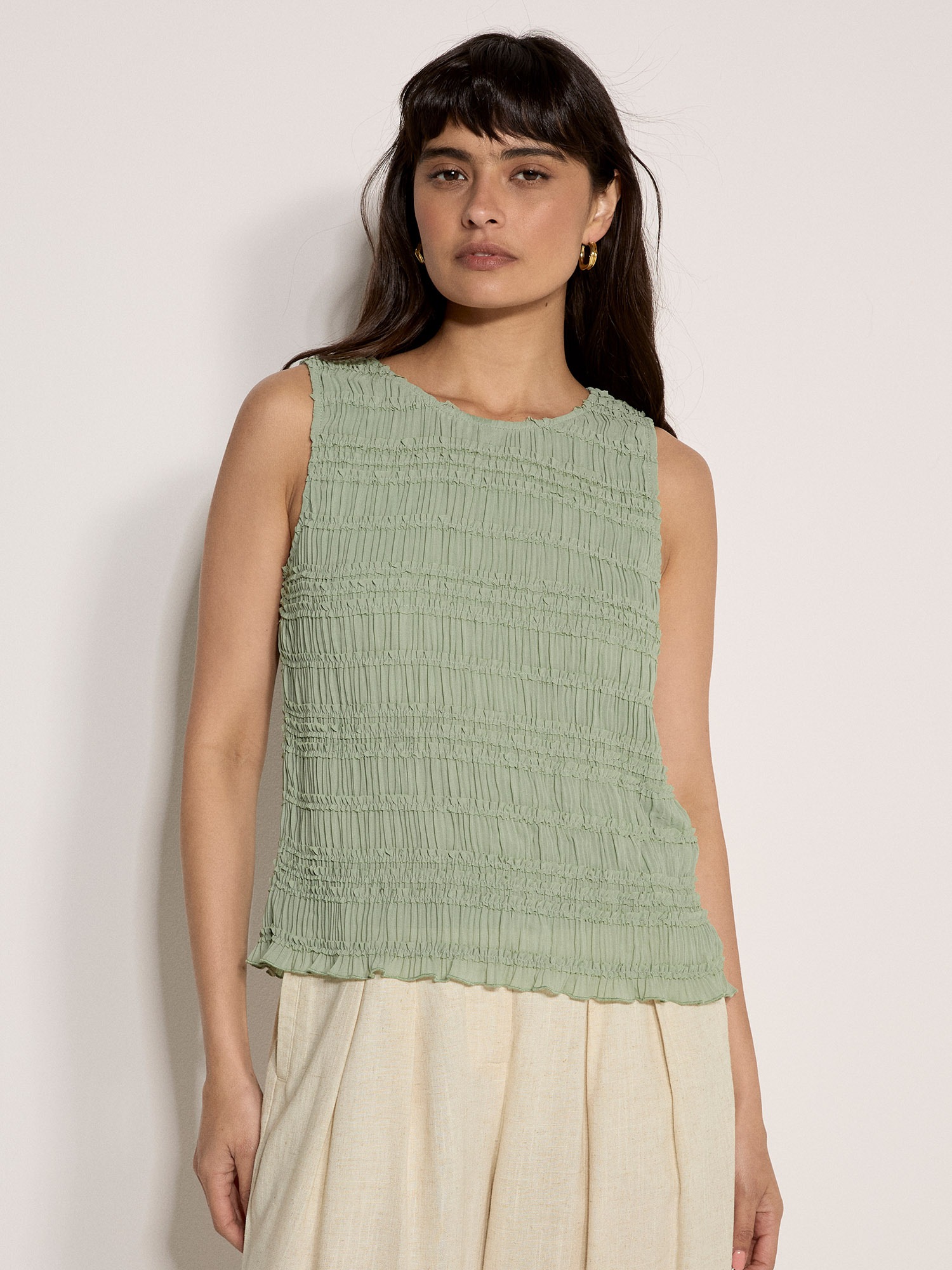 Apricot Chiffonbluse »Gekräuselte Chiffonbluse« mit Rüschen
