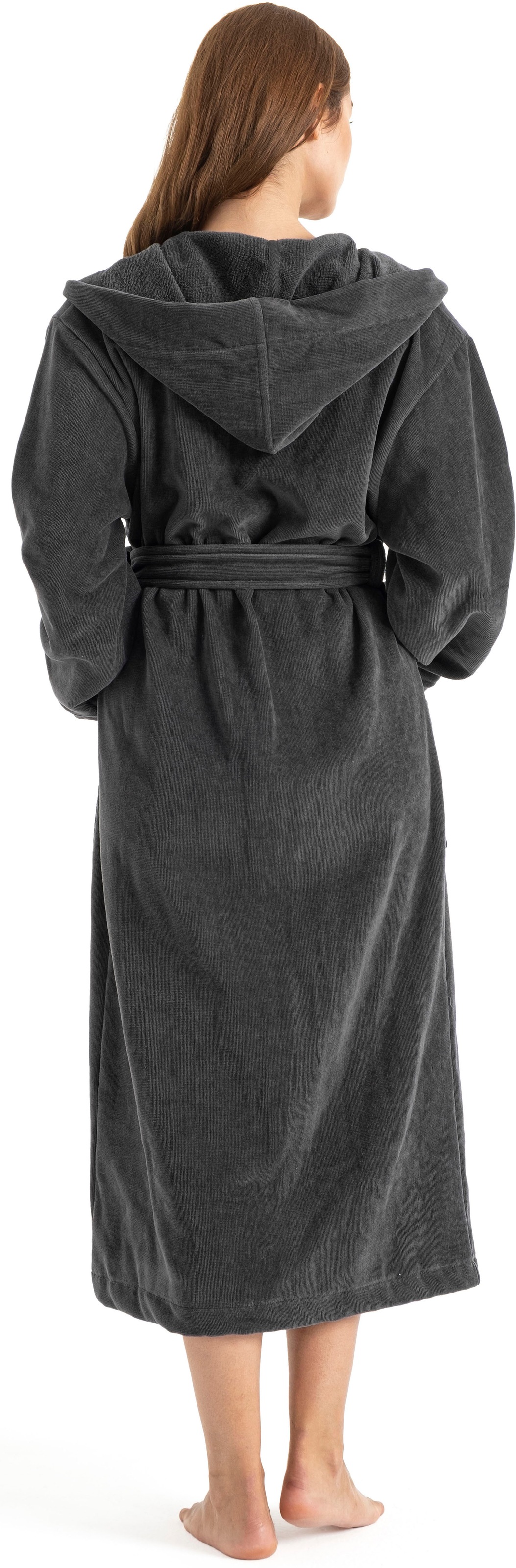 OTTO home Unisex-Bademantel »Fenya, 330 g/m², Premium, Hotelbademantel, Morgenmantel,  Sauna & Spa« 1 Stk. Reißverschlusstaschen, weich mit GRATIS-Zugabe: 1x Duschtuch 70x140 cm