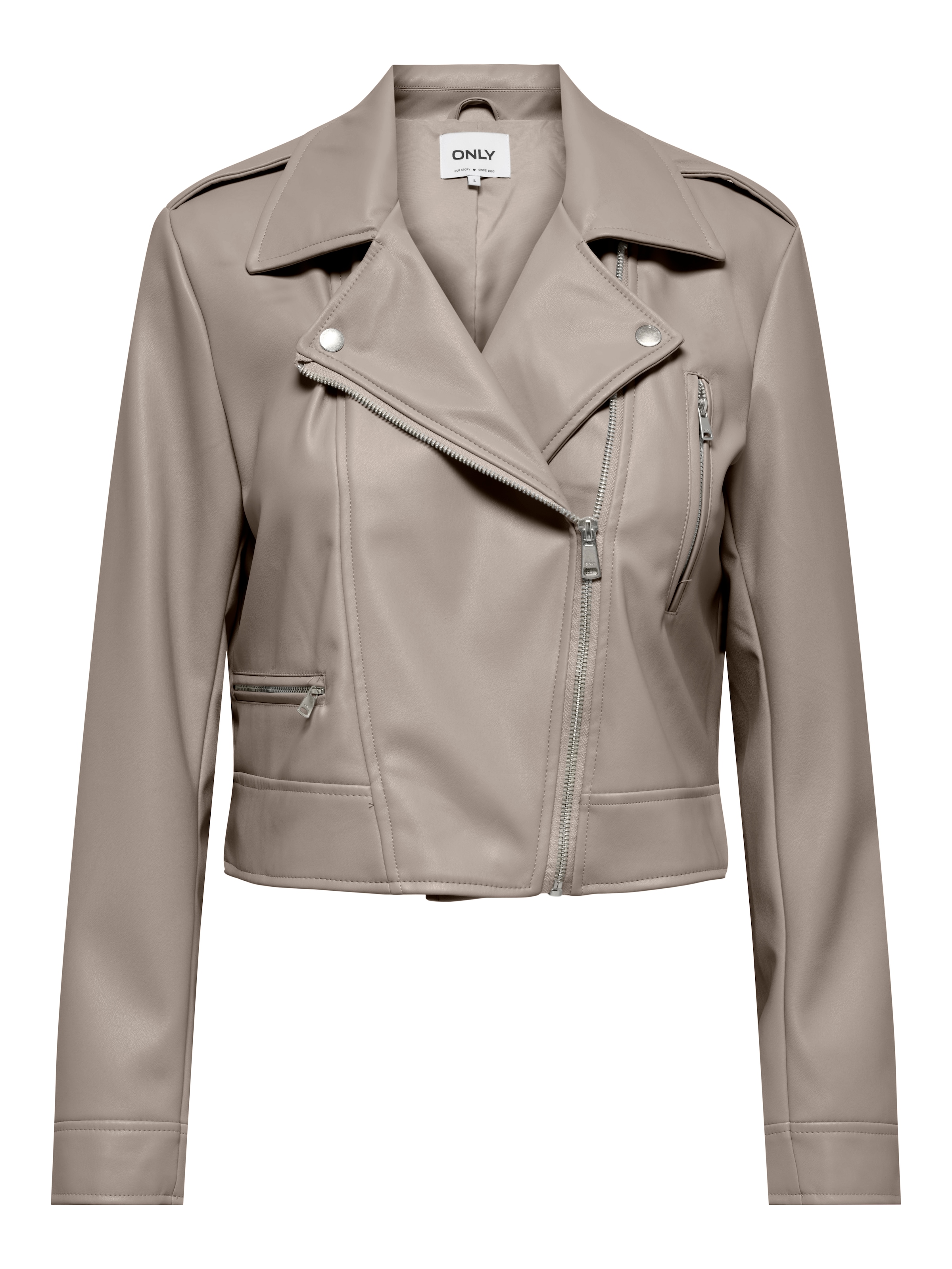 ONLY Lederimitatjacke »ONLCARMEN FAUX LEATHER BIKER CC OTW« mit asymmetrischem Reißverschluss