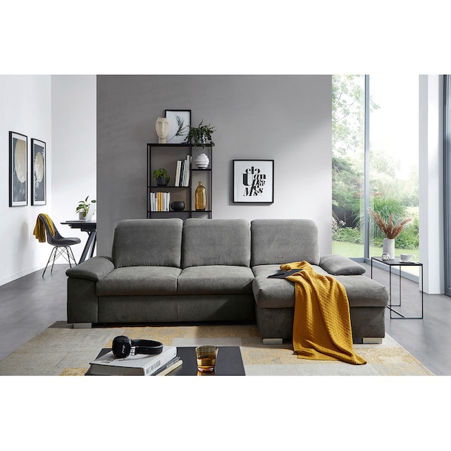 CALIZZA INTERIORS Ecksofa »Moli 2«, Bettkasten, Schlaffunktion,  Kopfteilverstellung, Sitztiefenverstellung online kaufen