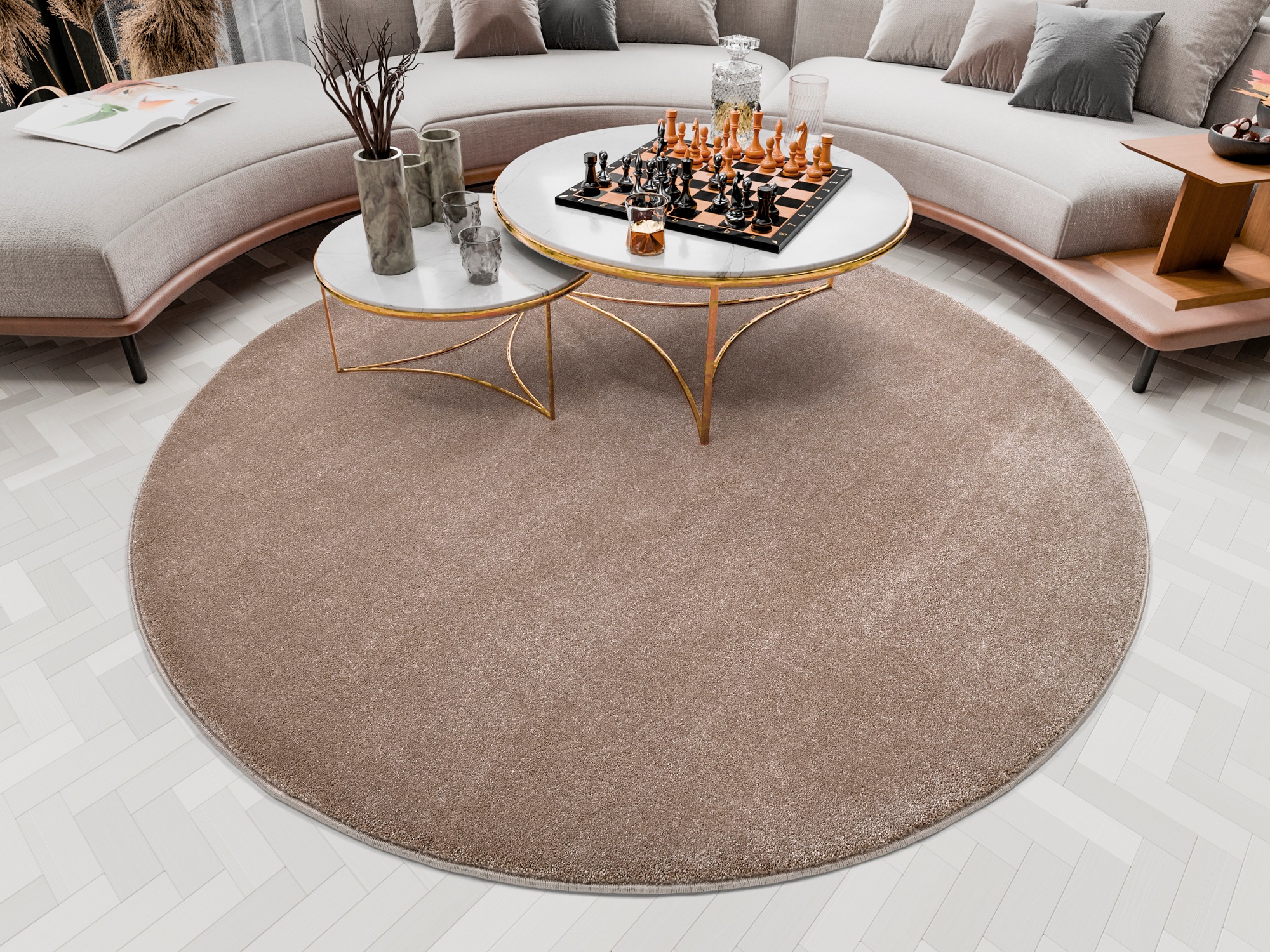 OCI DIE TEPPICHMARKE Teppich »Bellevue, auch als Läufer erhältlich«, rund, 20 mm Höhe, hochwertiger dichter Hochflor, Shaggy, Langflor, Wohnzimmer
