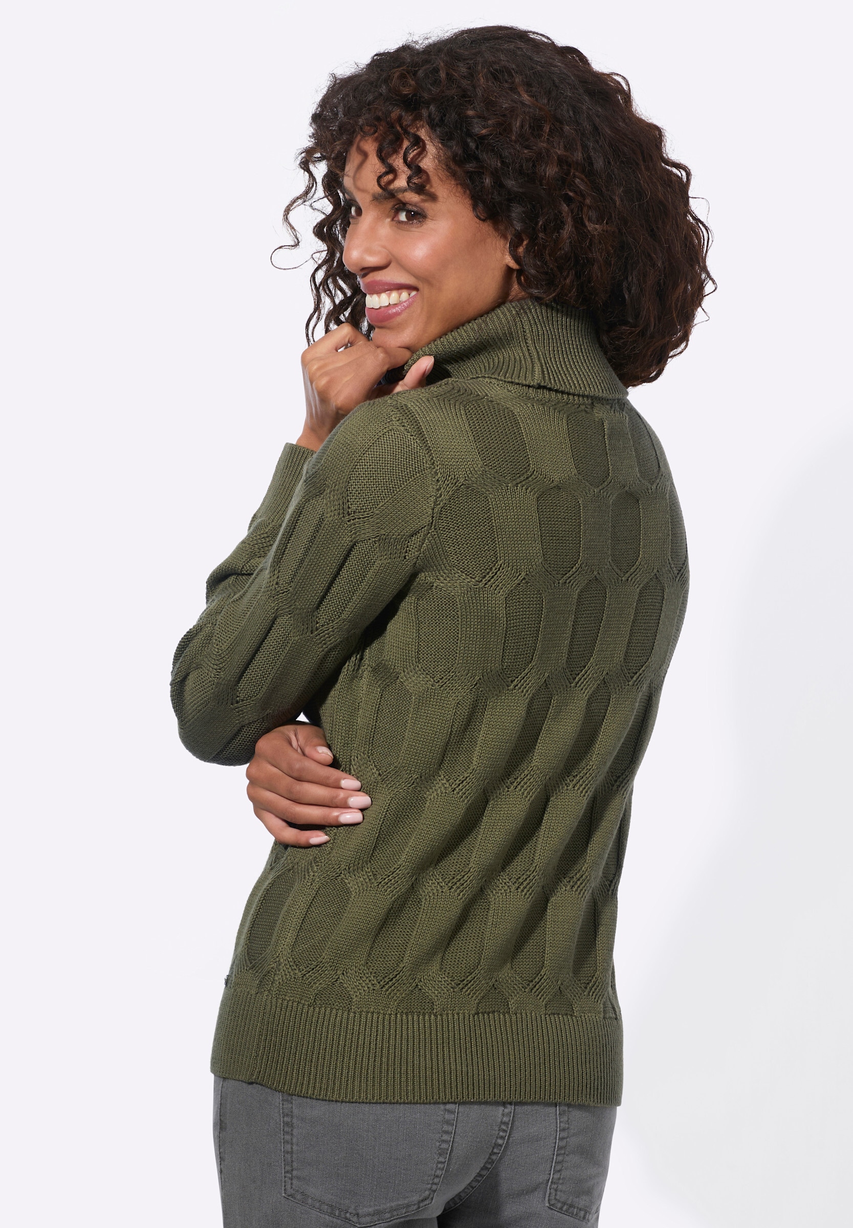Witt Longpullover »Pullover Rollkragenpullover mit Strickmuster«