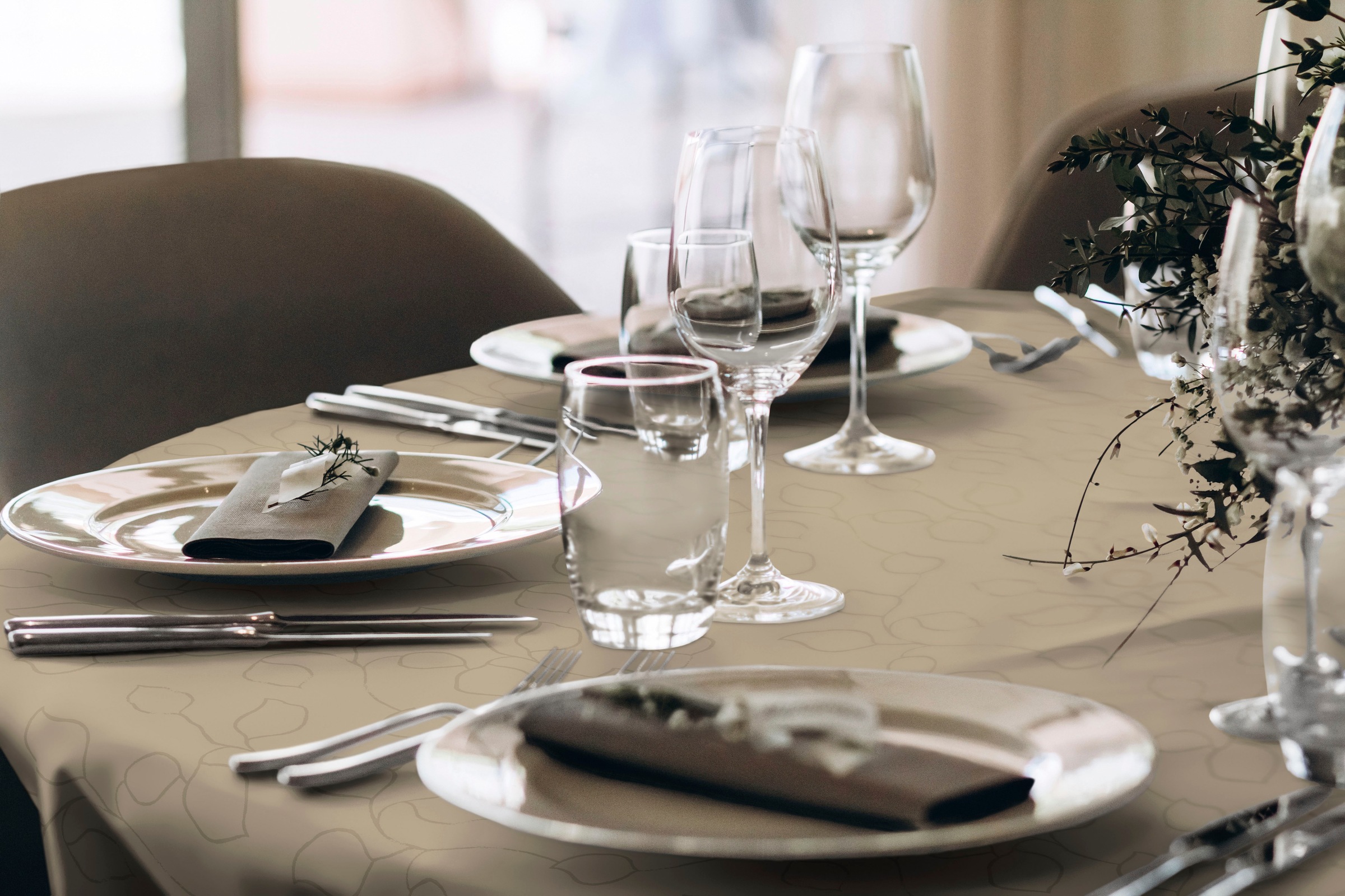 Wirth Tischdecke »Westport« Made in Germany, Jacquard Dekostoff, Blatt-Design, Pflegeleicht