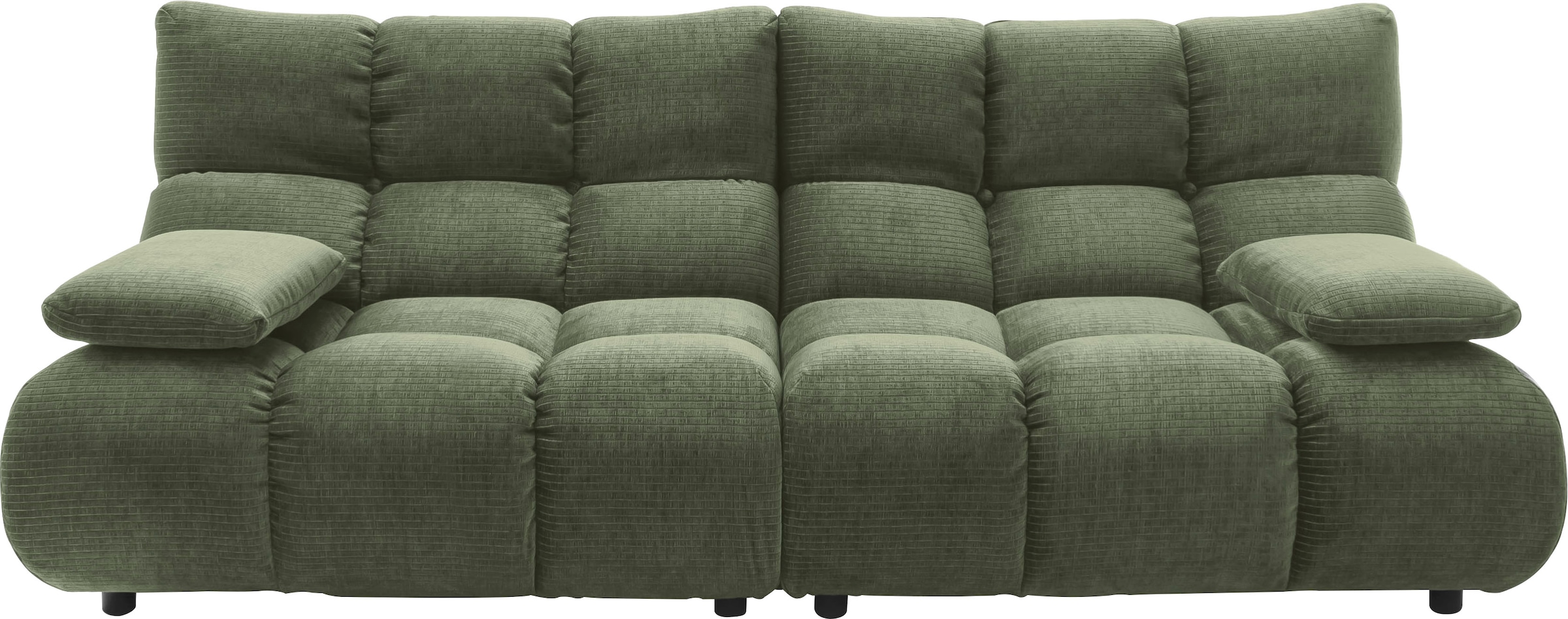 Home affaire 3-Sitzer »Cozy Bubble, mit klappbaren Armlehnen, Breite 220cm« mit eleganter Steppung, Rundumbezug & weicher Polsterung