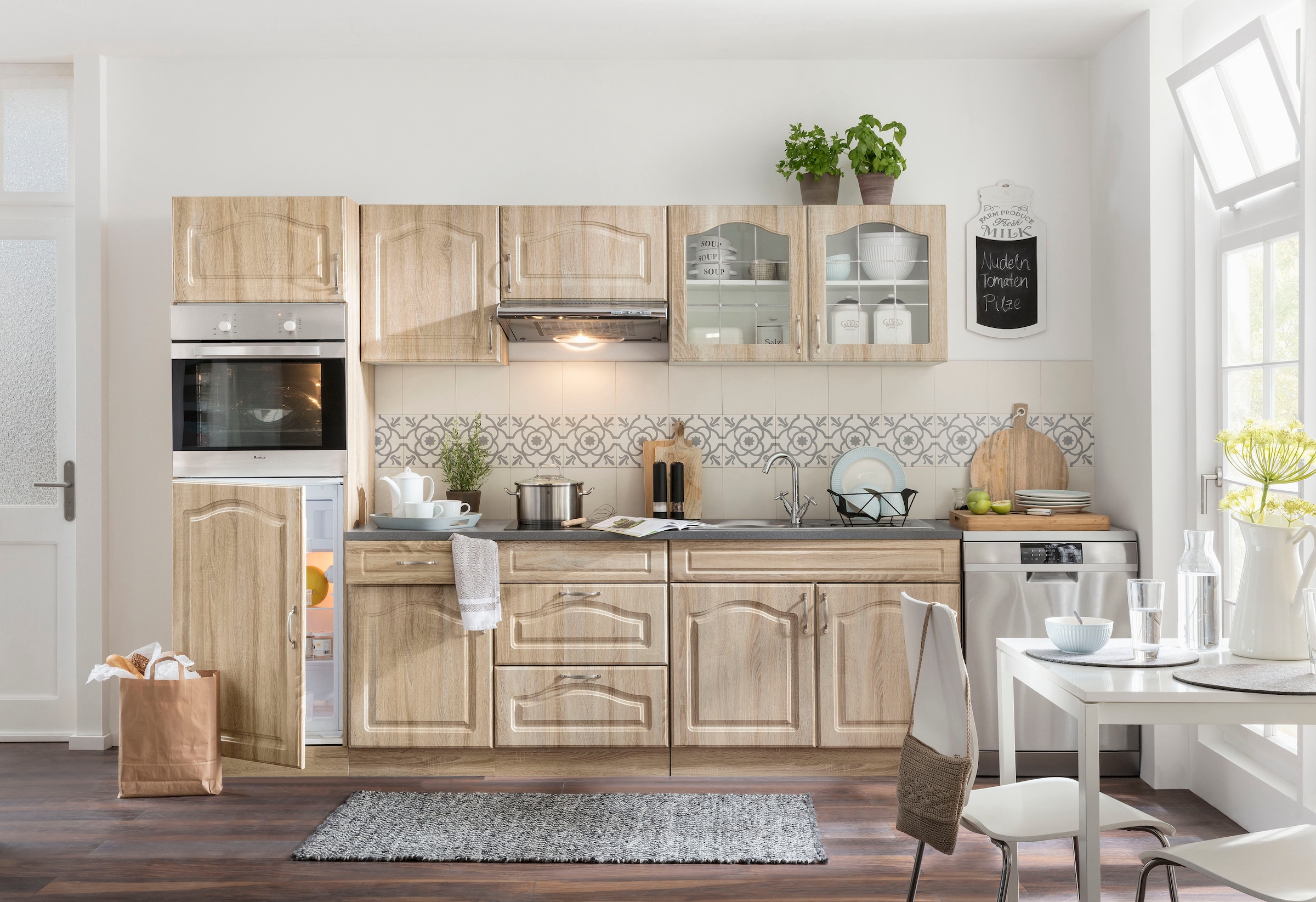 wiho Küchen Unterschrank »Linz«, 50 cm breit, in Landhaus-Optik