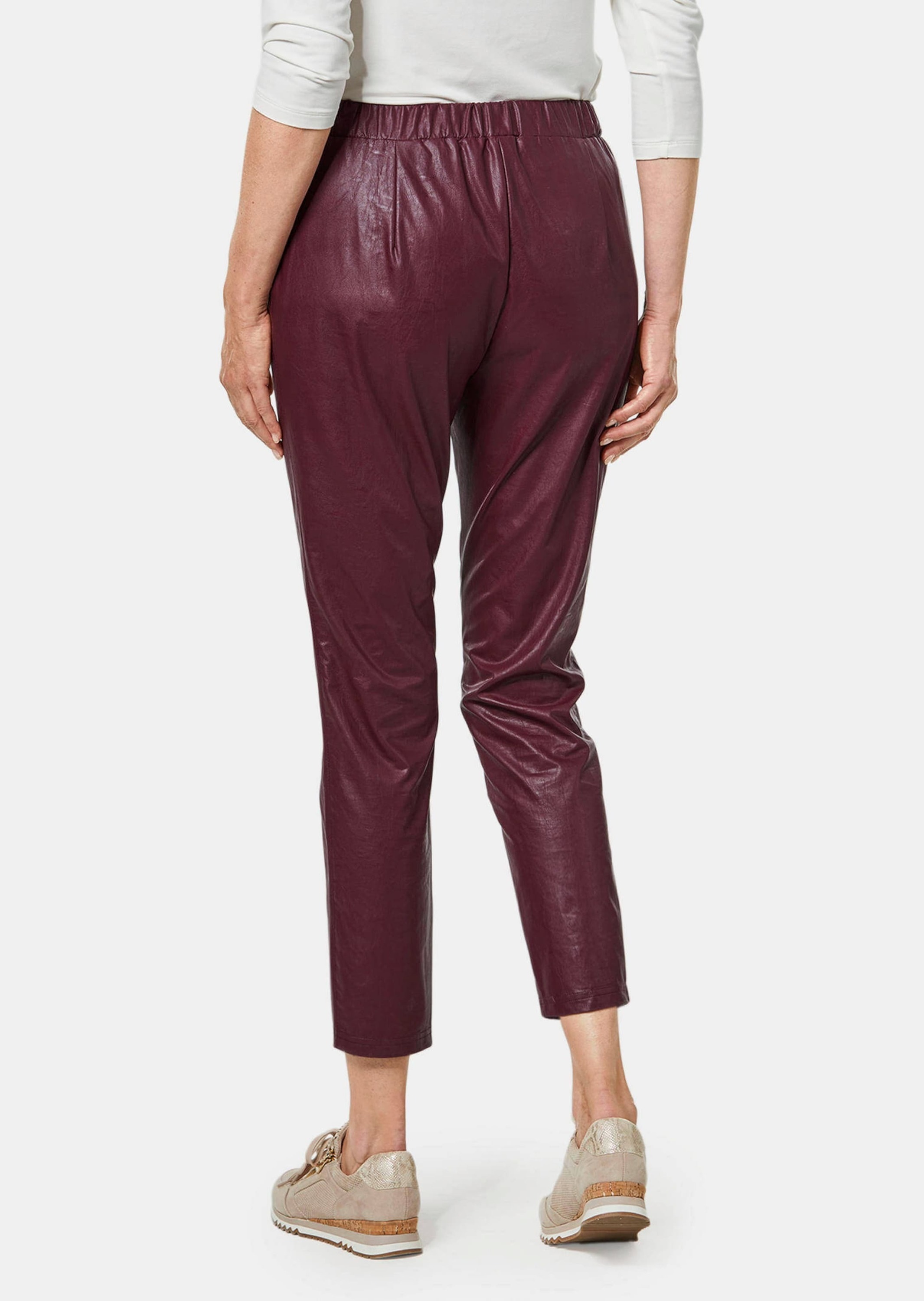 GOLDNER 2-in-1-Hose »Bequeme Schlupfhose in Lederoptik«