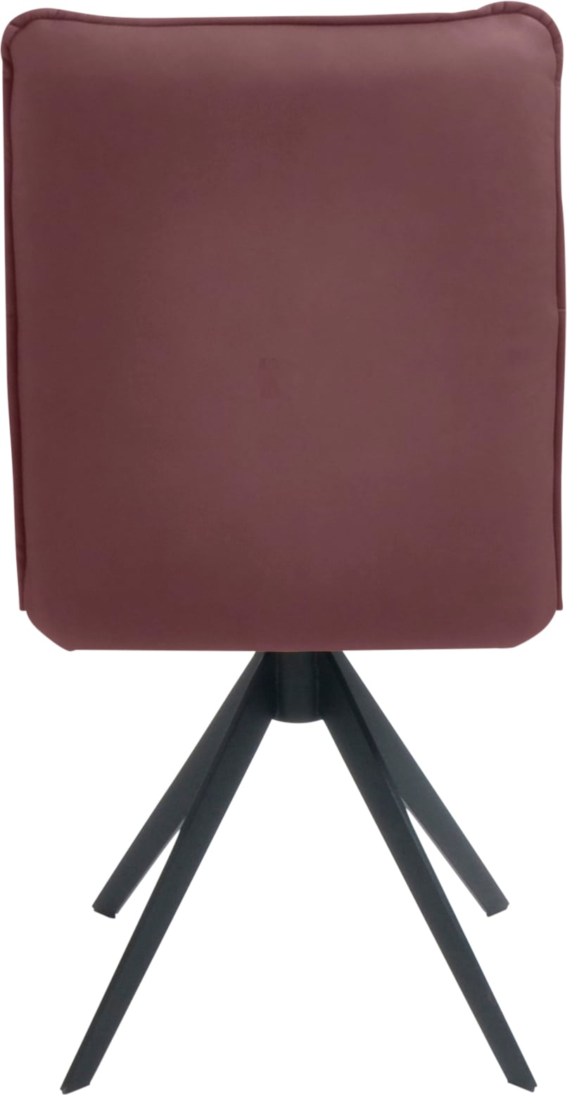 K+W Komfort & Wohnen Drehstuhl () Leder Blitzdrehkreuz und Rückholfunktion, dekorativer 12mm Biese