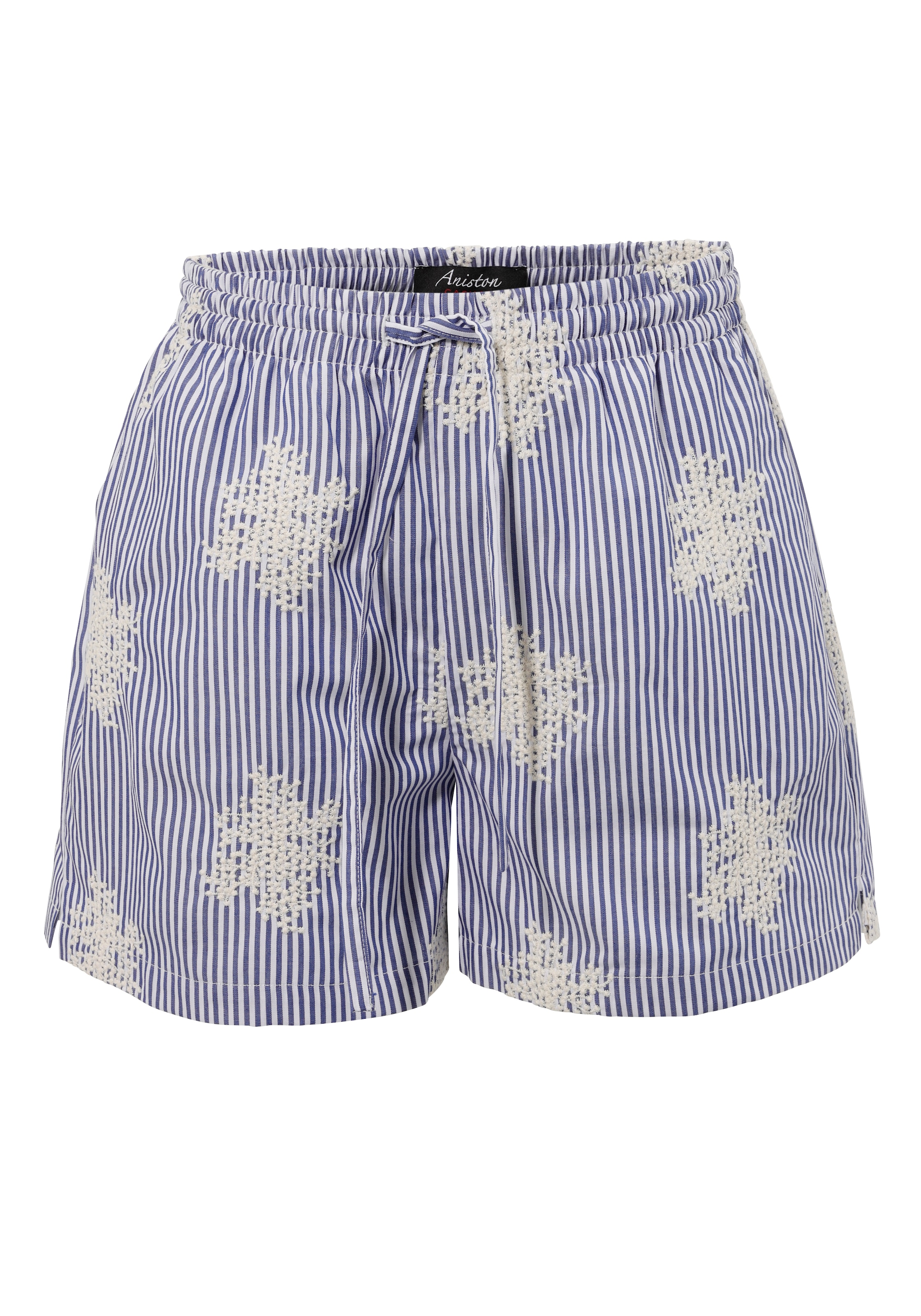 Aniston CASUAL Shorts, gestreift und aufwändig mit Stickerei verziert - NEUE KOLLEKTION