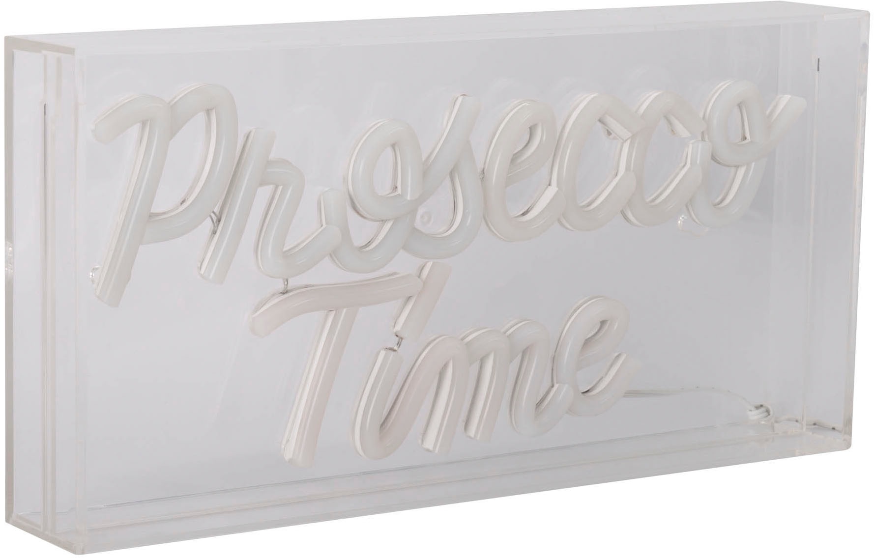 näve LED Dekolicht »PROSECCO TIME« LED-Modul 1 Stk. blau | rot Schriftzug beleuchtet blau rot, Tisch- Wandfunktion, transparent, USB