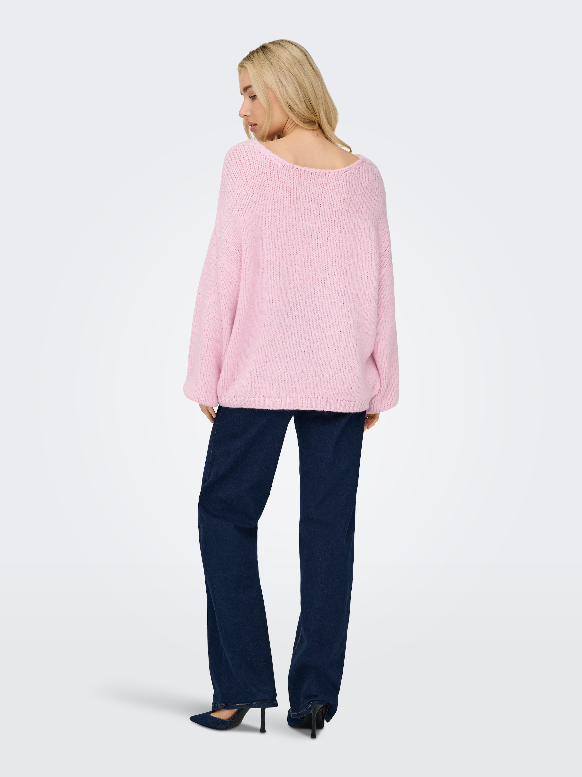 JDY V-Ausschnitt-Pullover »JDYDINEA L/S REVERSIBLE PULLOV. KNT NOOS« Kunstfaser, regular fit