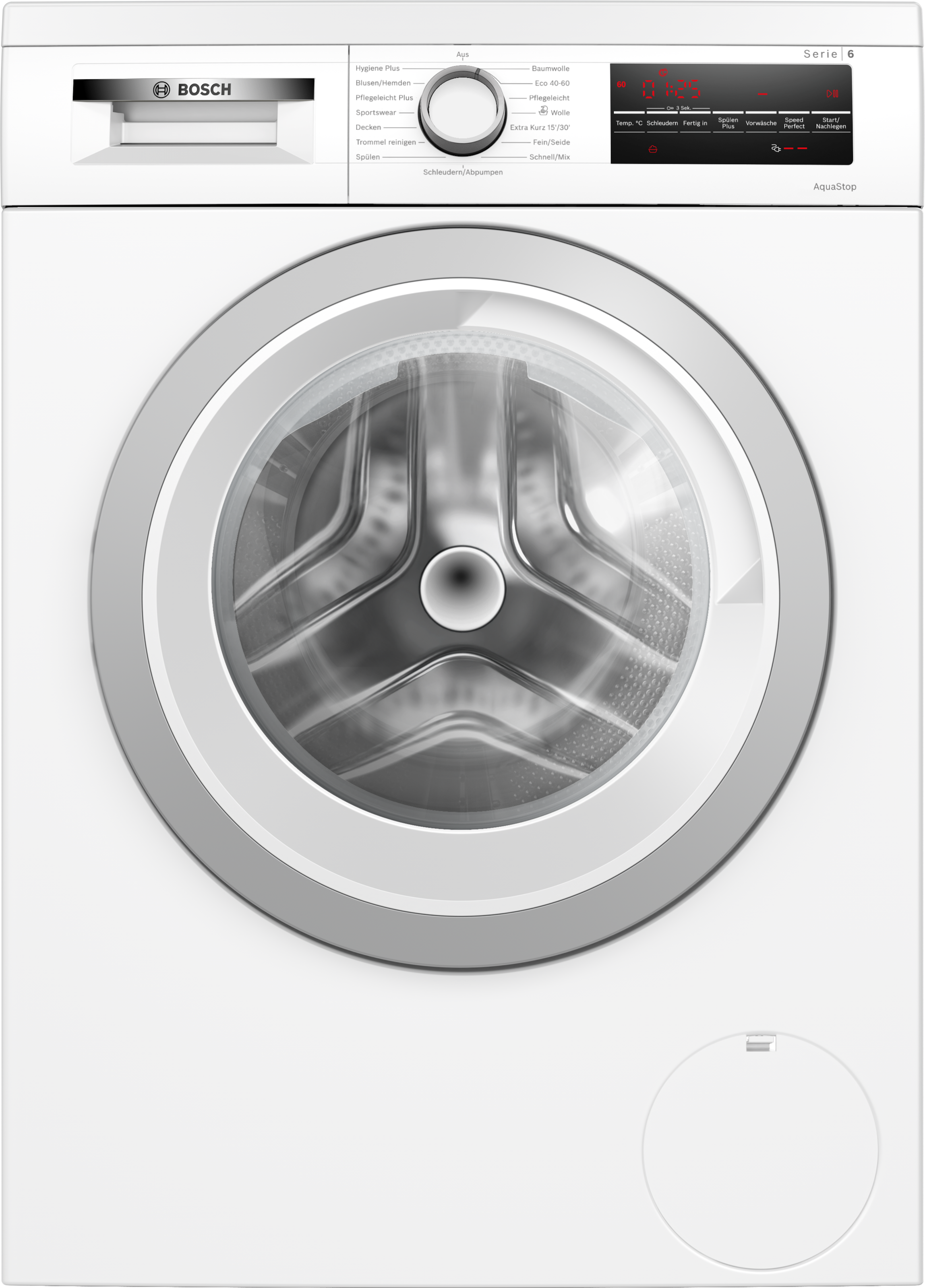 BOSCH Waschmaschine Serie 6 »WUU28T42« 9 kg 1400 U/min Unterbaufähig, Zeitersparnis durch Speed Perfect, Großes LED-Display