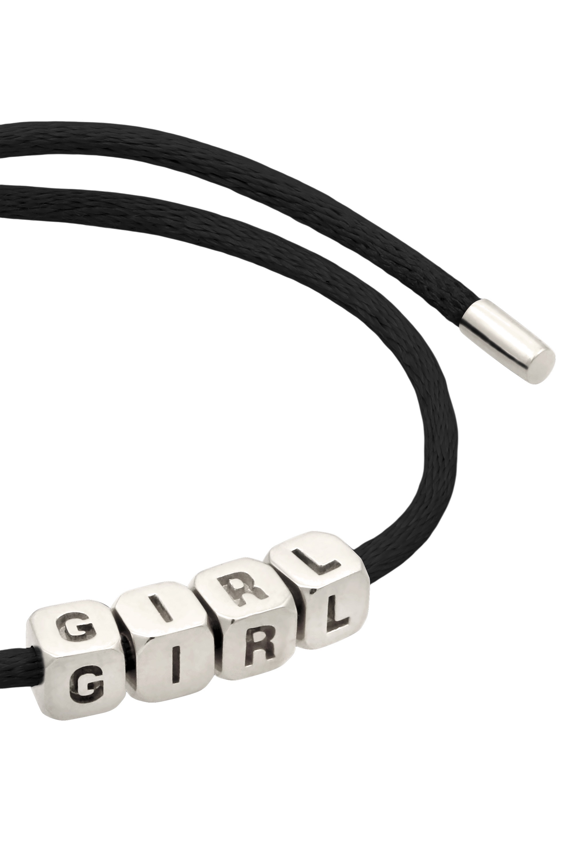 Elli Armkette »Armband Satin Lettering 925 Sterling Silber vergoldet«
