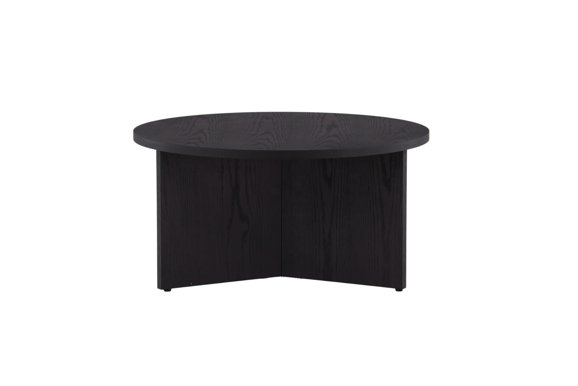 Venture Home Couchtisch »Saltö, kompakter Couchtisch in Holzfurnier-Optik, Schwarz, Ø 65 cm« Sofatisch, Furnier, rund, kompakt, niedrig, edel