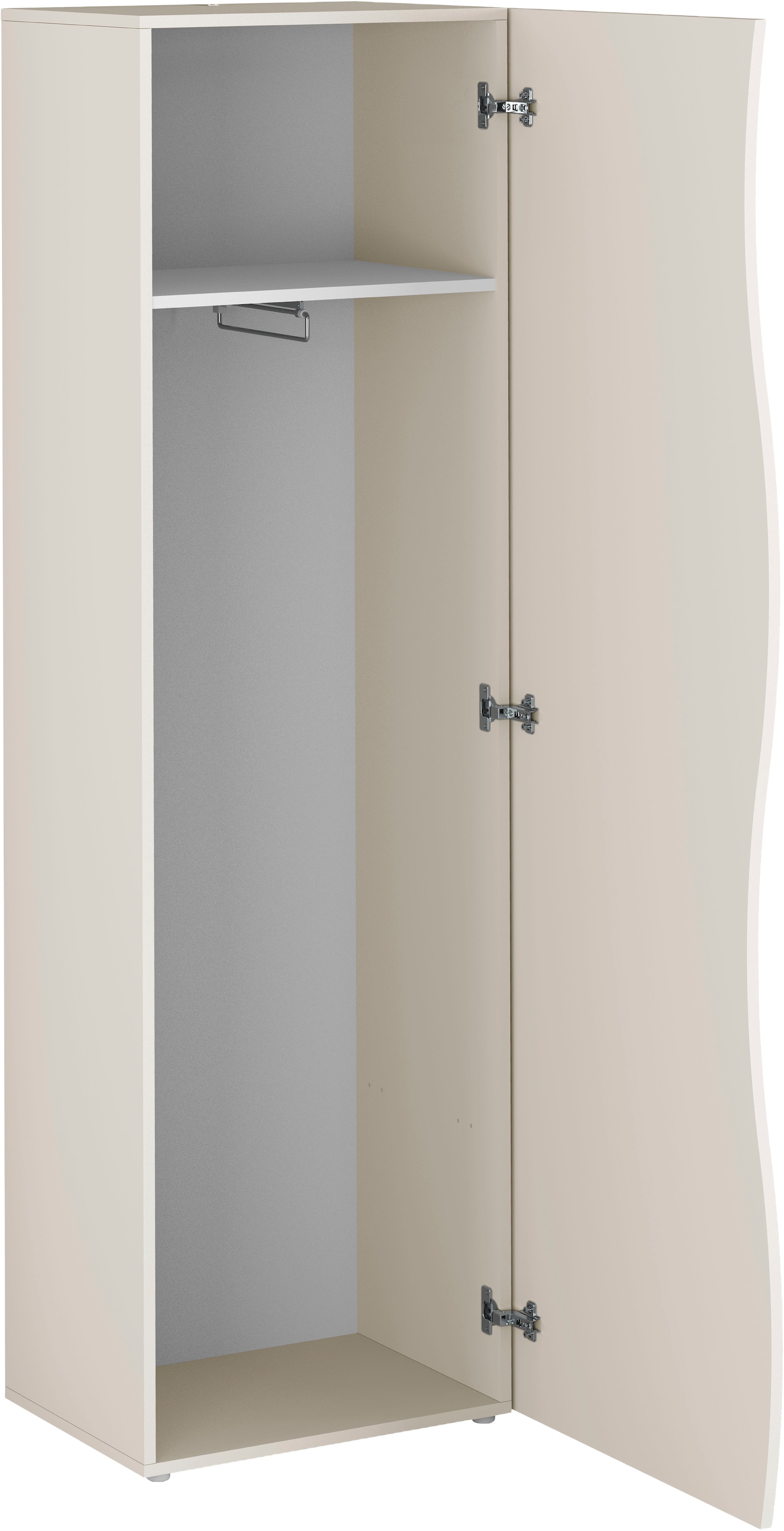 Home affaire Garderobenschrank »Garderobenschrank,Kleiderschrank,Dielenschrank mit 1 Tür Höhe 186« onda 63 cm breit,Kaschmir,Kleiderstange, Einlegeboden, made in italy