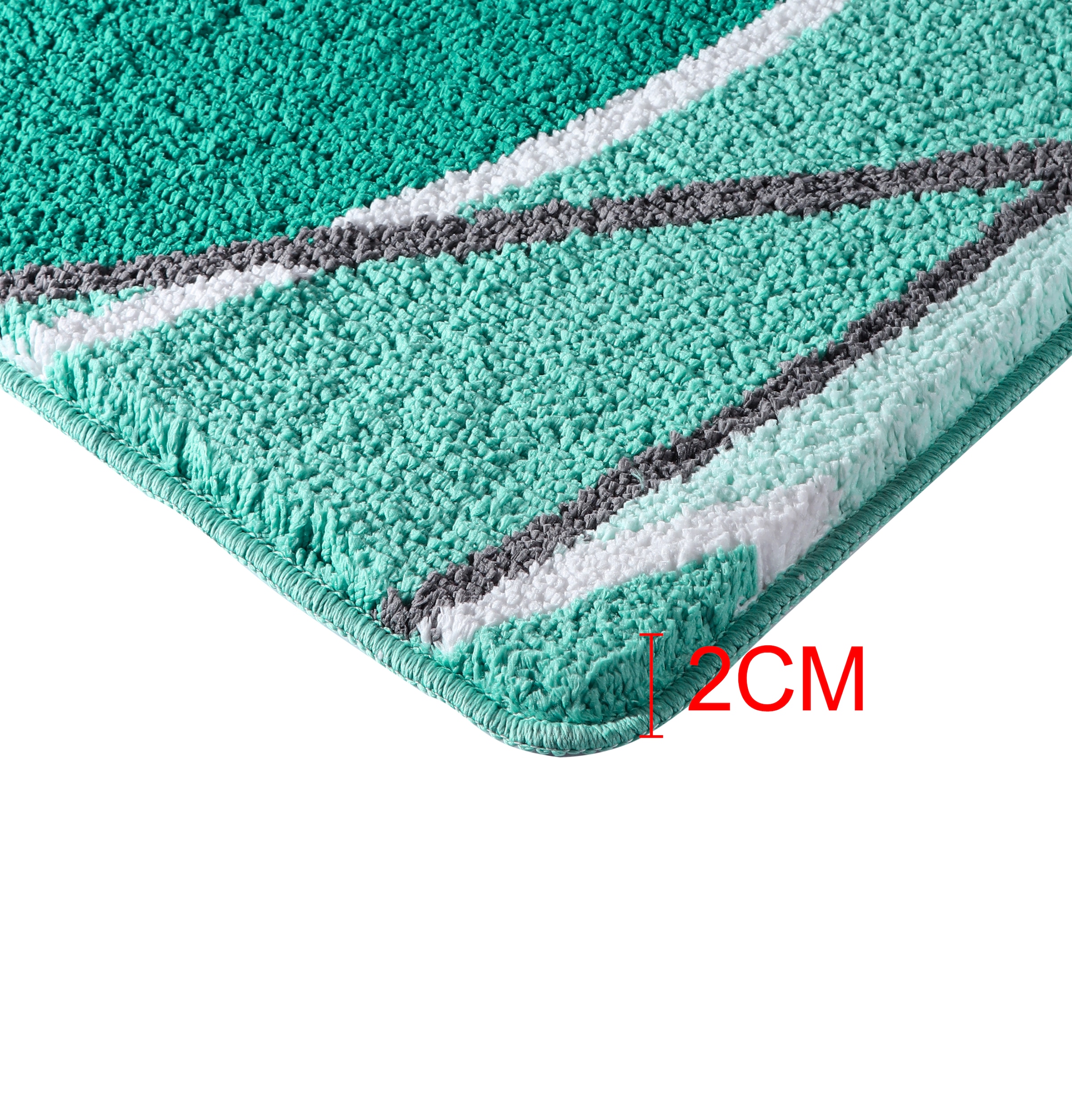 my home Badematte »Juna mit Muster, Badvorleger, Badezimmer Teppich, Duschvorleger« Höhe 20 mm rutschhemmend beschichtet strapazierfähig besonders weich, Design, Badematten, Badteppich