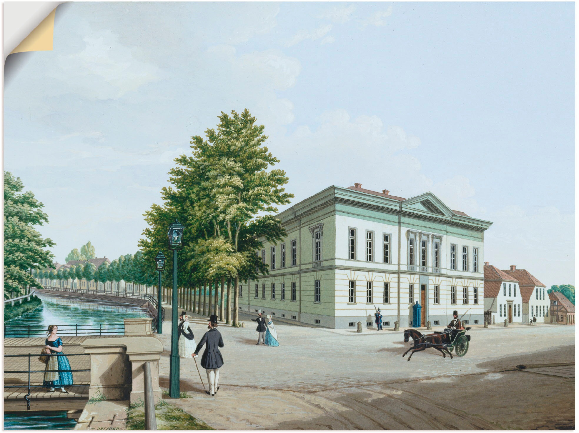 Artland Wandbild »Das Prinzenpalais in Oldenburg. Um 1848«, Gebäude, (1 St.),  als Leinwandbild, Wandaufkleber oder Poster in versch. Größen bestellen  online bei OTTO