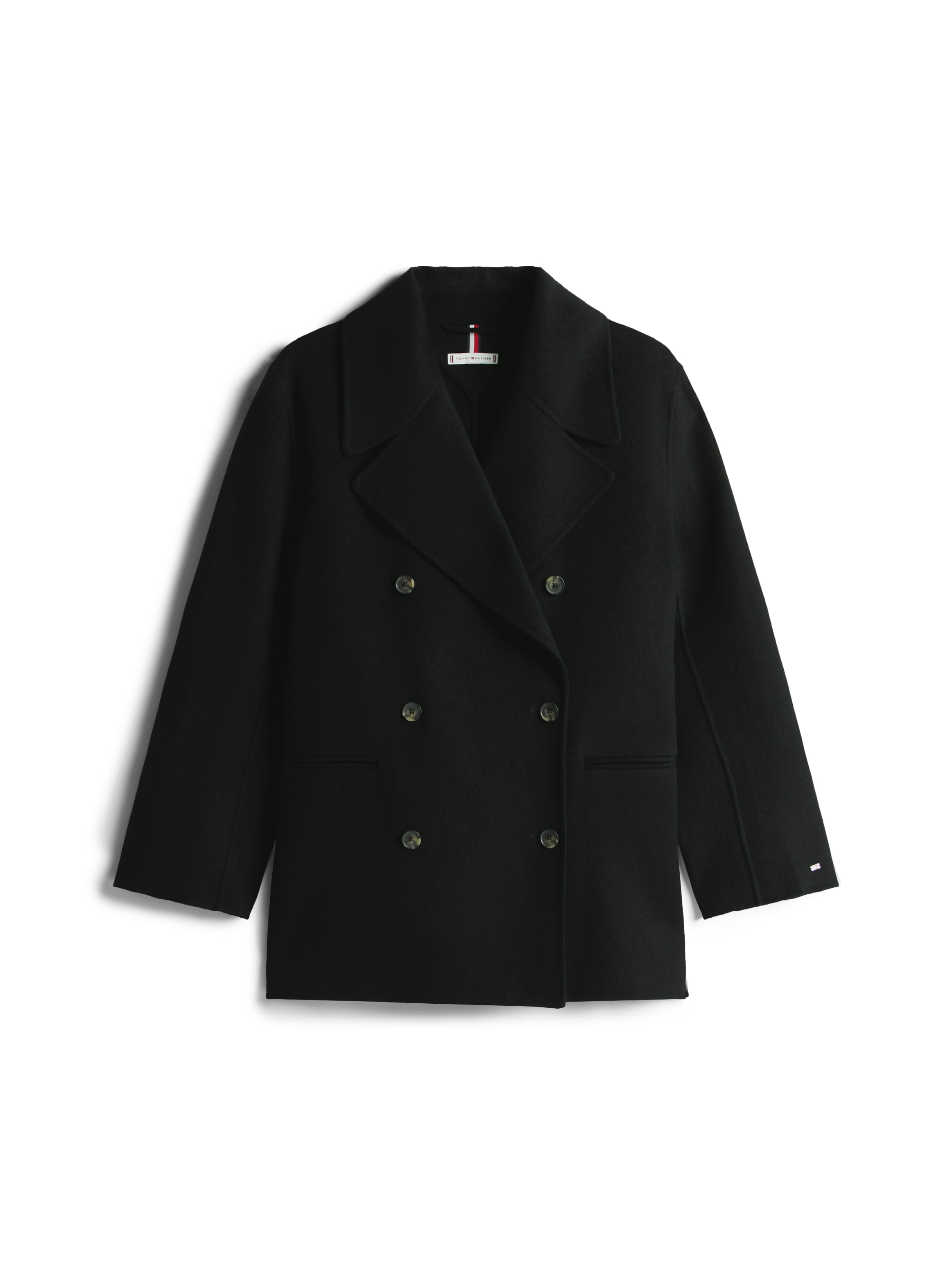 Tommy Hilfiger Kurzmantel »DF WOOL BLEND REG PEACOAT« mit Wolle