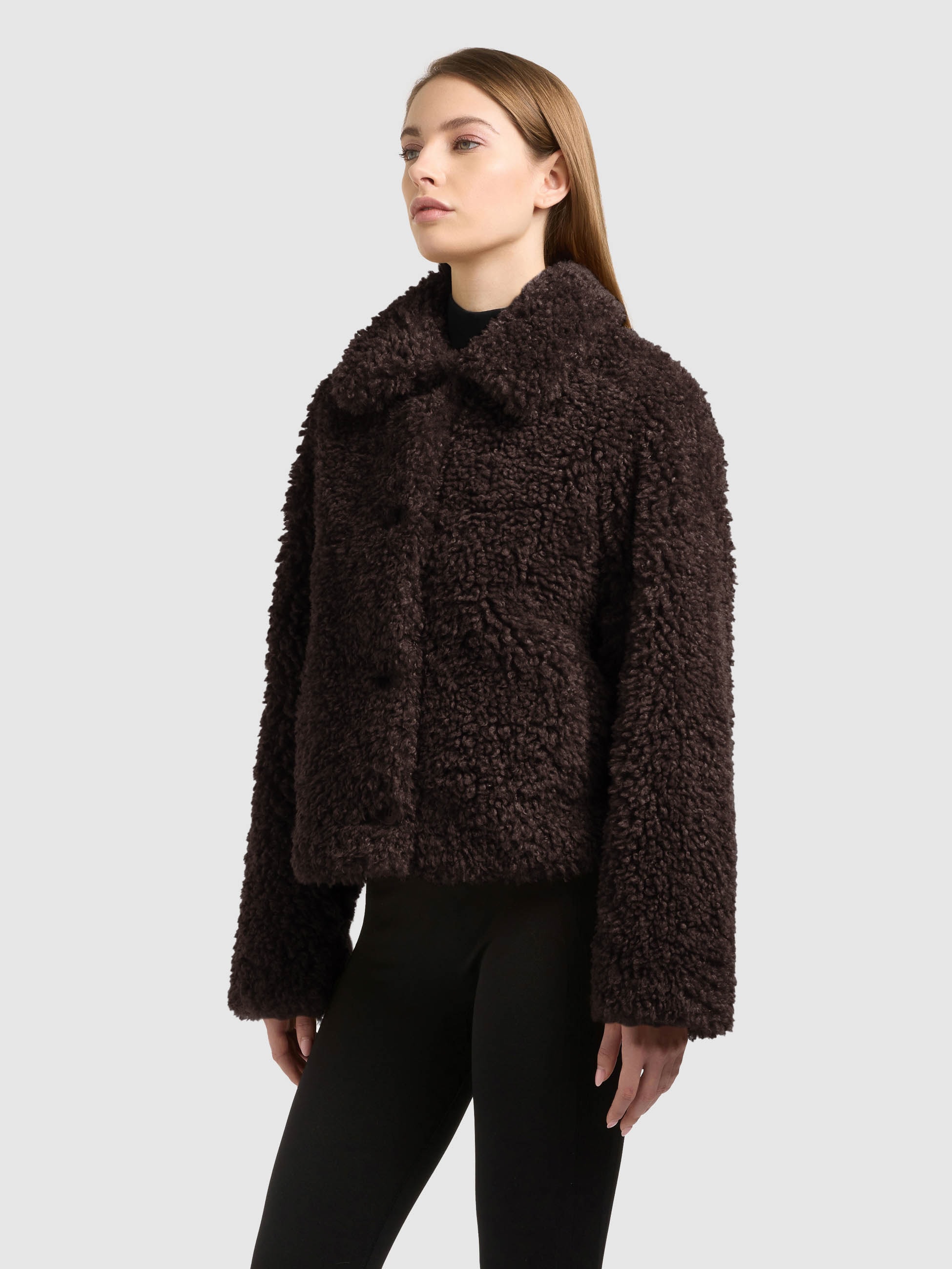 khujo Fellimitatjacke »CHAYA« 4-Knopf-Leiste