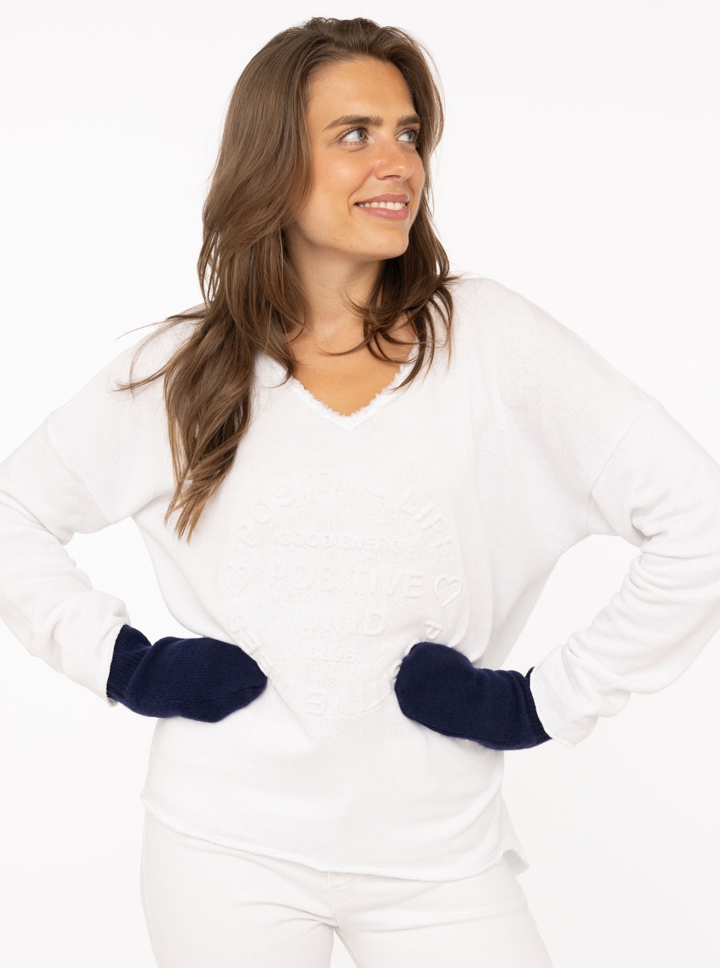 Zwillingsherz Fäustlinge , aus reinem Kaschmir