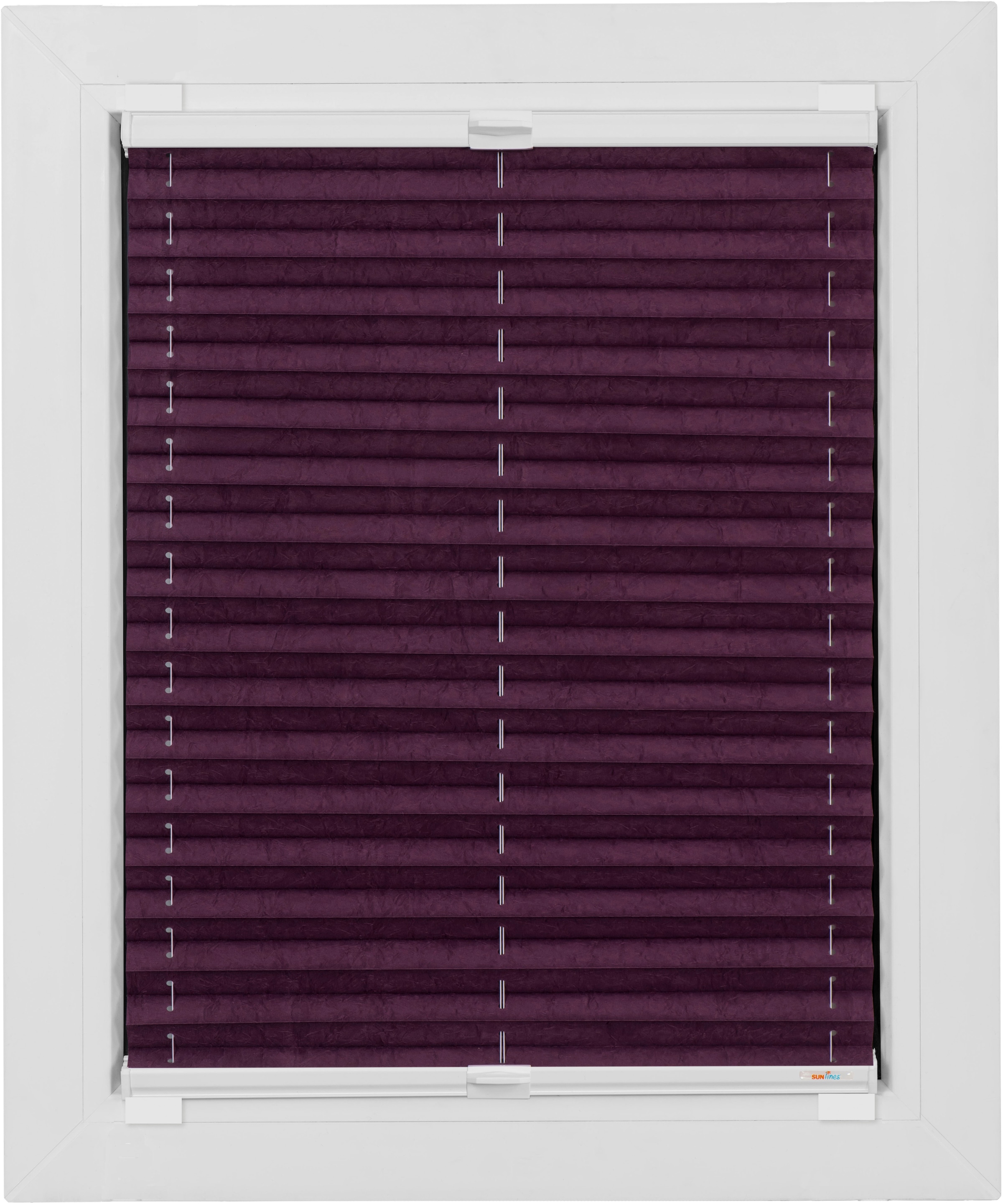sunlines Plissee »Start-up Style Crush« blickdicht ohne Bohren verspannt geklebt mit Gelenkklebeplatte