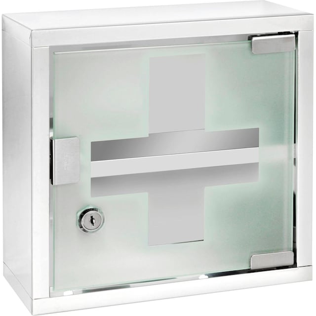 WENKO Medizinschrank, Edelstahl und satiniertes Sicherheitsglas, 25 x 25 cm  im OTTO Online Shop