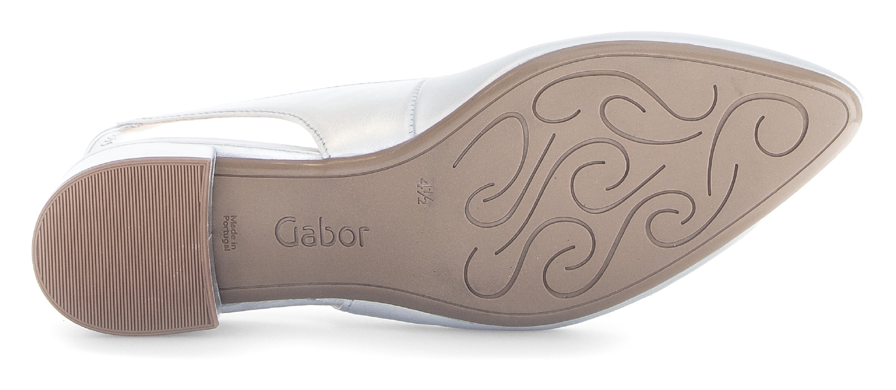 Gabor Slingpumps, Blockabsatz, Festtagsschuh, Abendschuh mit elastischem Riemchen