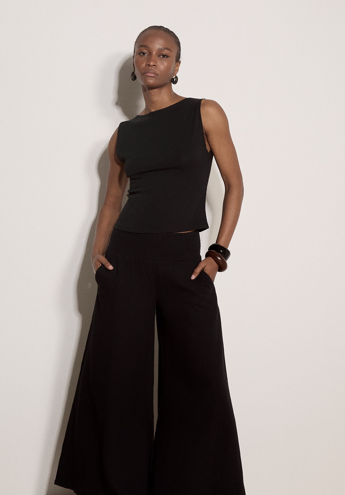 Apricot Tanktop »Crop-Top« mit feinem Rippstrick