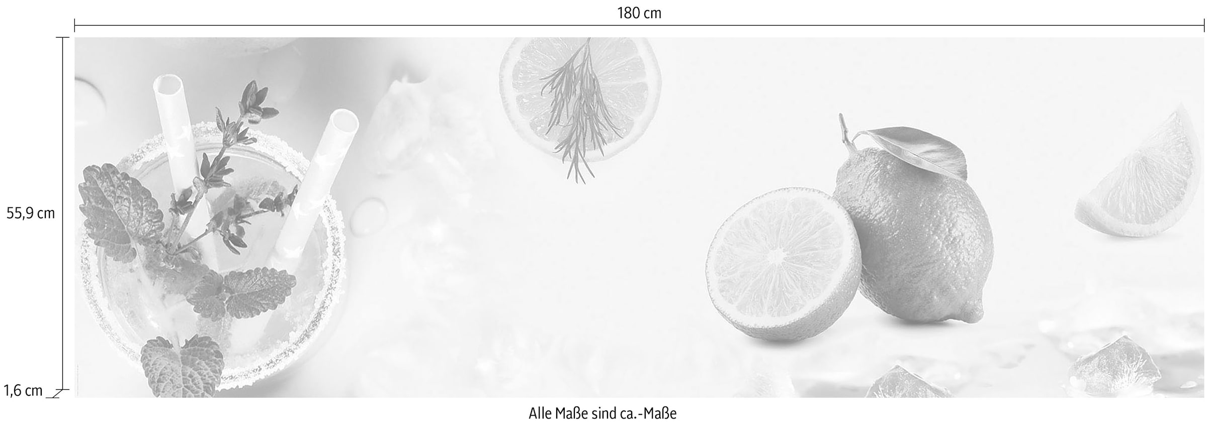 Express Küchen Küchenrückwand »Cocktail«, (1 tlg.)