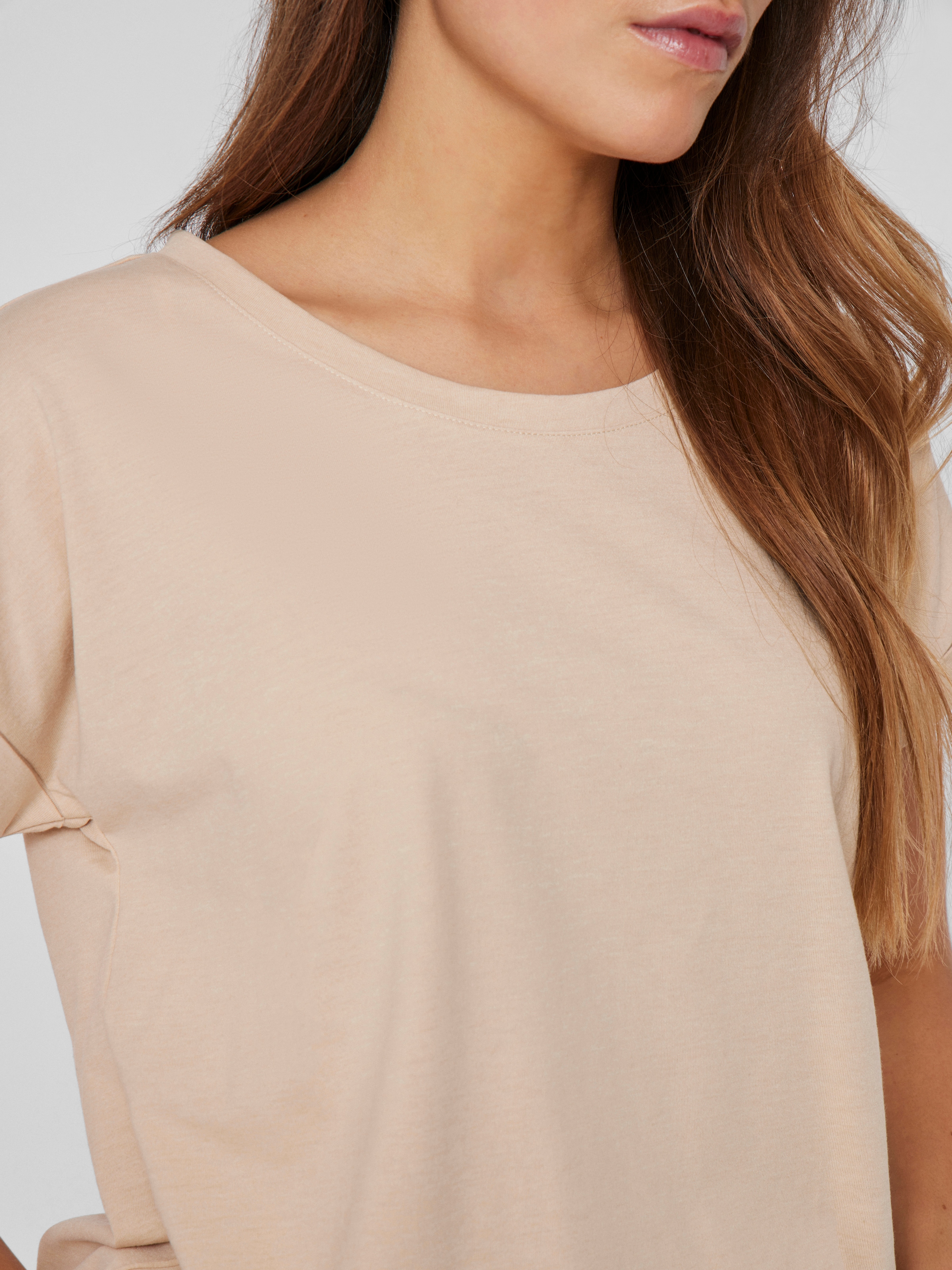 Vila Rundhalsshirt »VIDREAMERS NEW PURE T-SHIRT/SU-NOOS« Baumwollmischung, regular fit