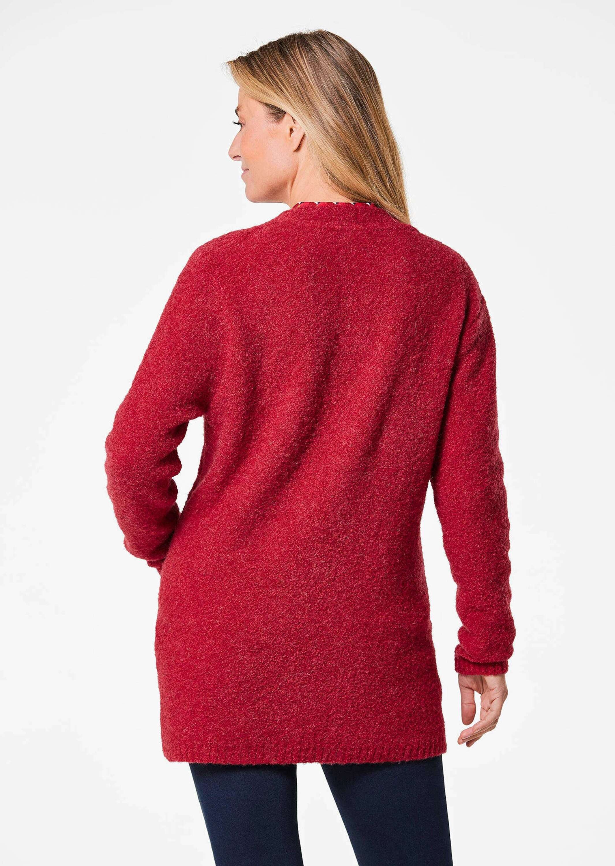 GOLDNER Strickjacke »Kurzgröße Legere Strickjacke aus Bouclégarn« Ohne
