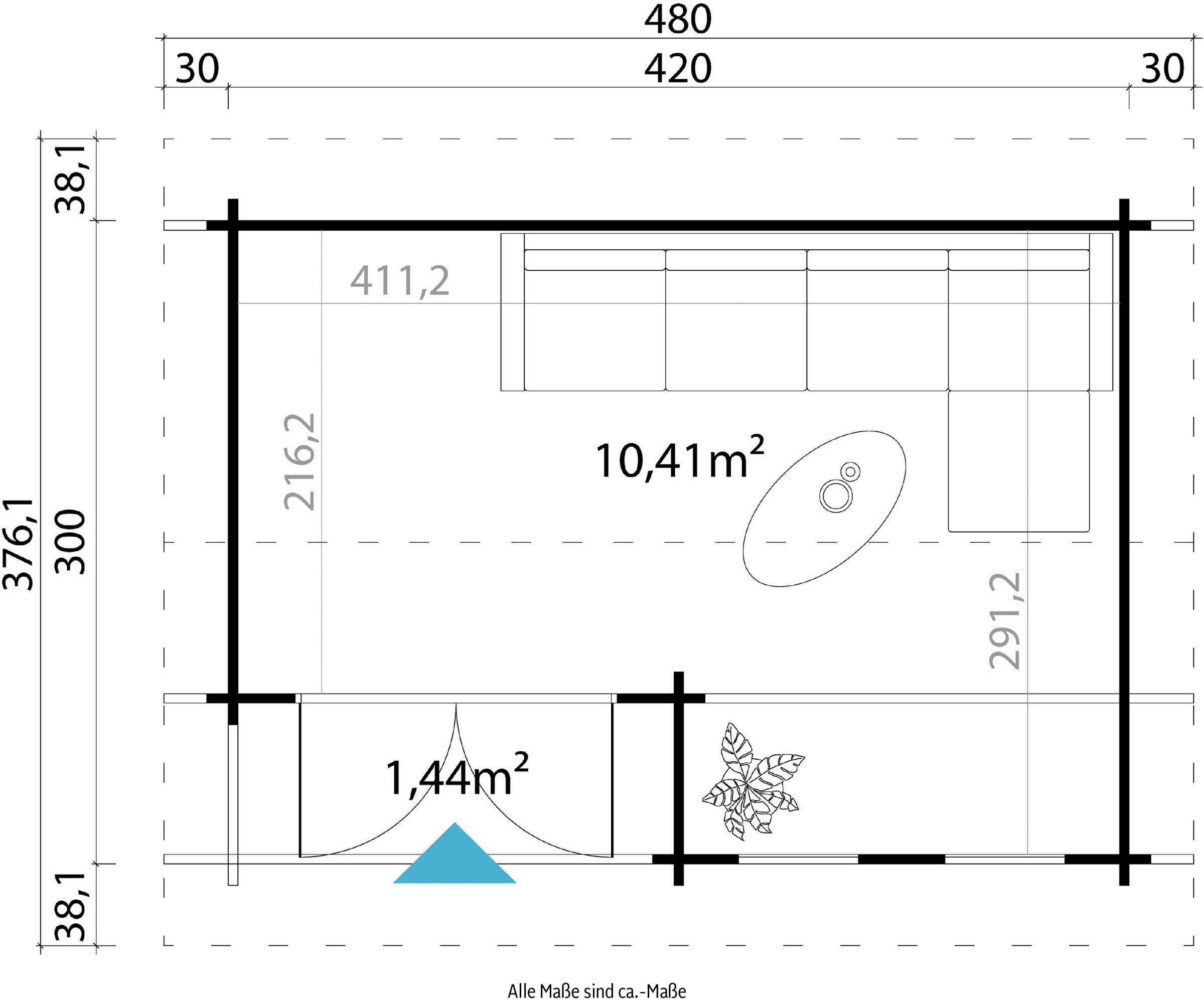 LASITA MAJA Gartenhaus »HAMPSHIRE«, (Set, inkl. Fussbodenbretter zum verlegen)