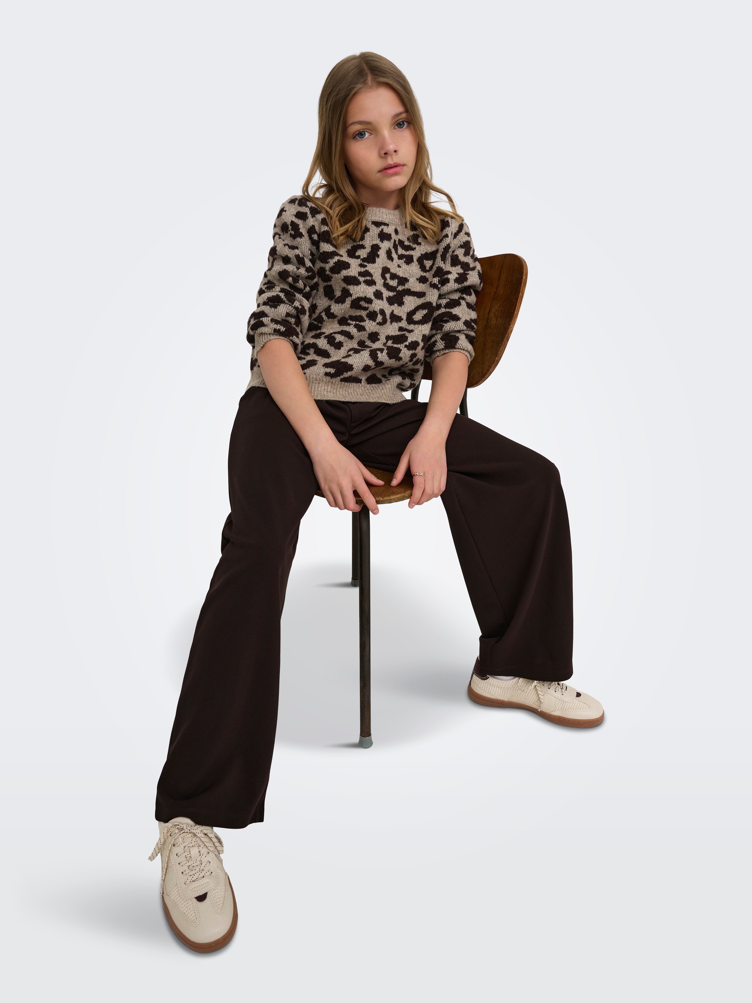 KIDS ONLY Strickpullover »KOGDORA LIFE LEO L/S O-NECK KNT«