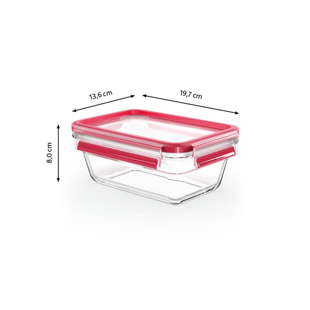 Emsa Frischhaltedose »Clip & Close Glas Set, rechteckig, 100 % dichte Aufbewahrungsboxen« Set, 4 Dosen mit Deckel, 4 tlg. spülmaschinen-, gefrier-, backofen-, mikrowellenfest