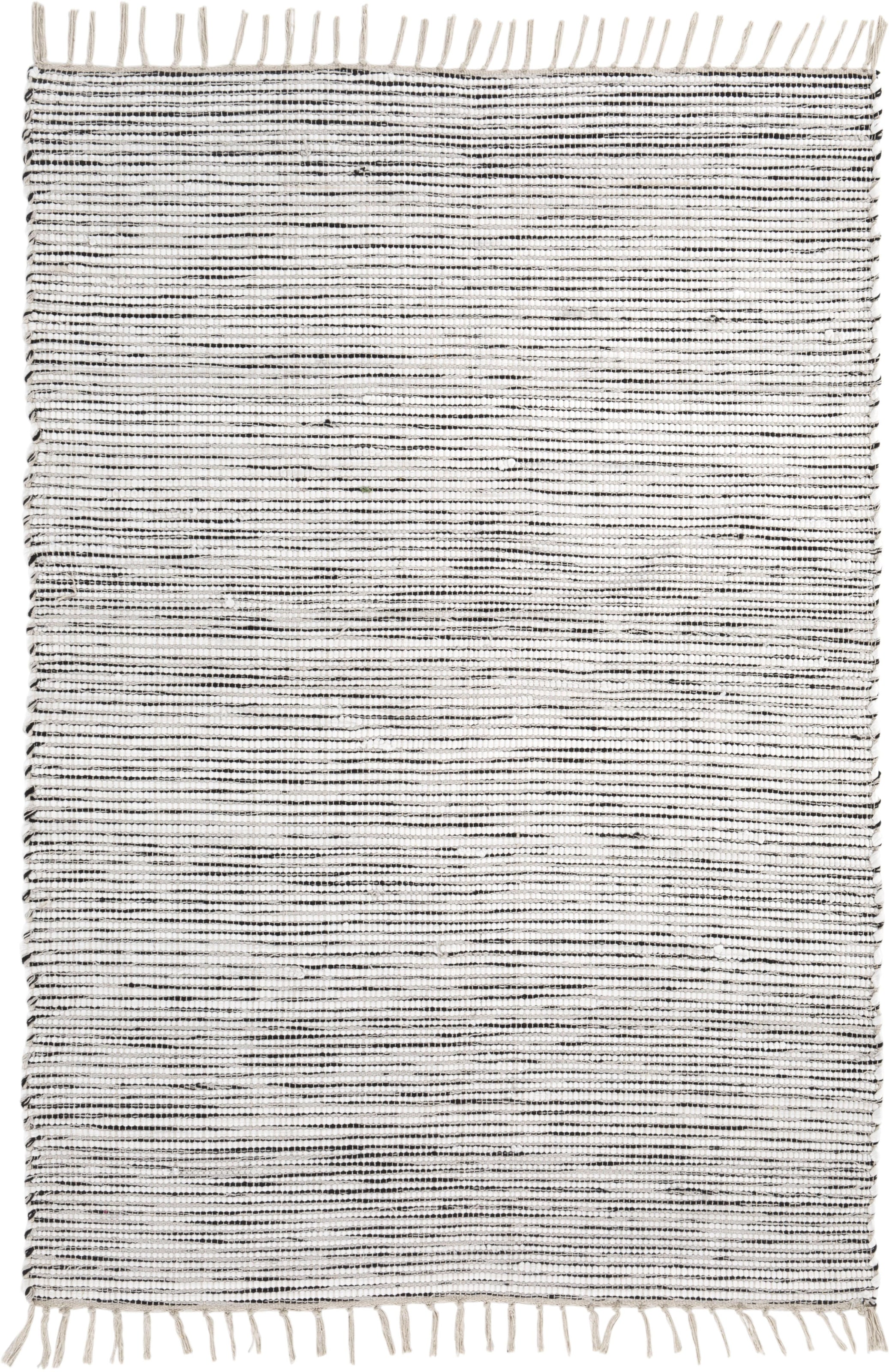 Andiamo Teppich »Milo 1«, rechteckig, Handweb Teppich, Flachgewebe, reine Baumwolle, handgewebt, mit Fransen