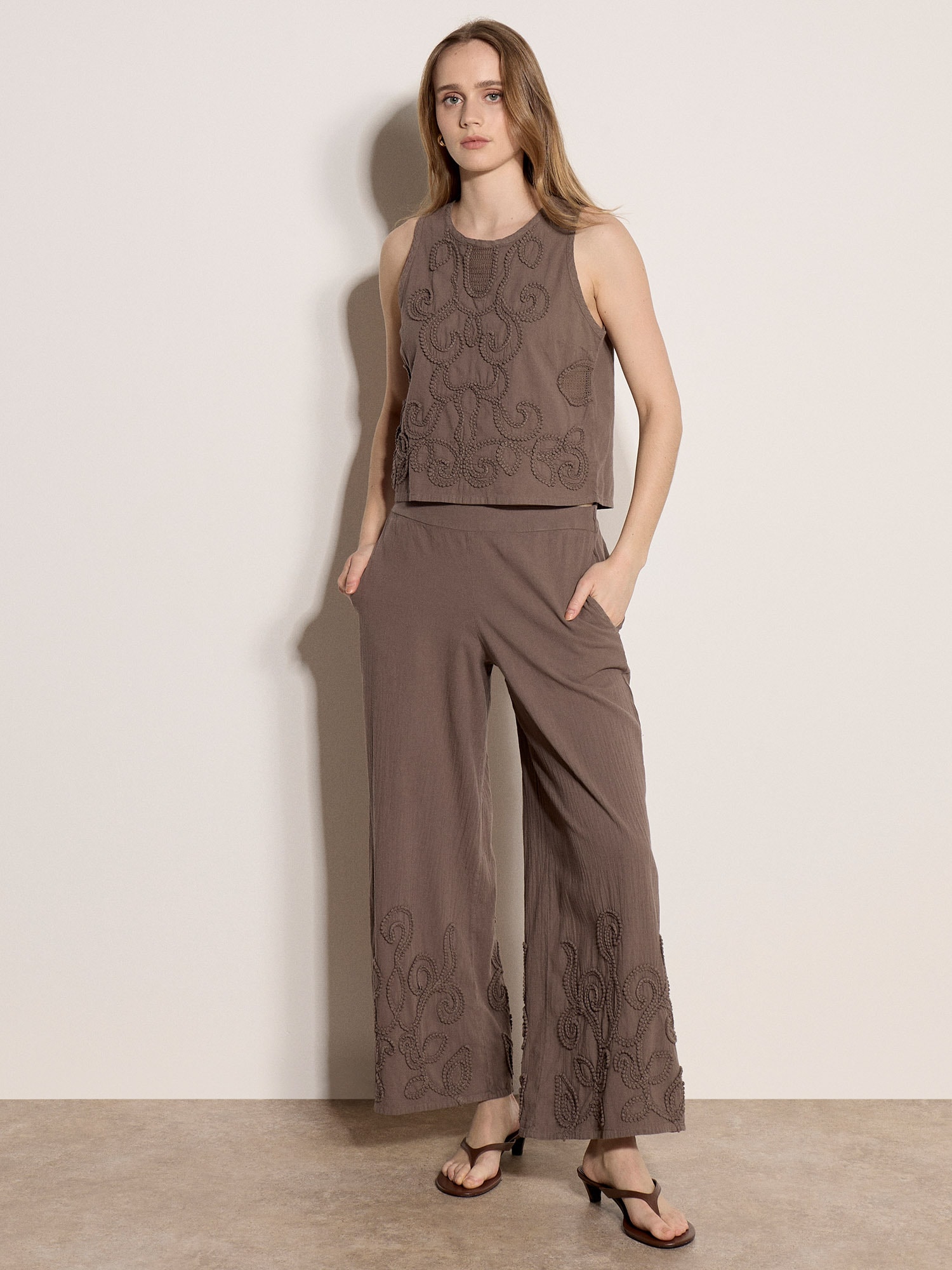 Apricot Spitzentop »Top« Stickerei