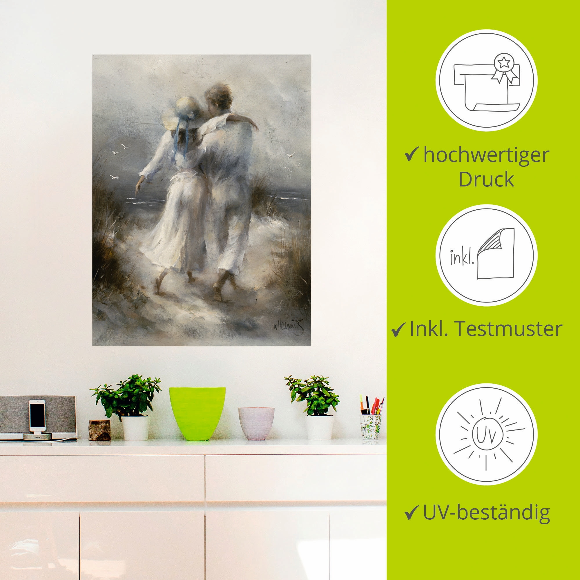 Artland Wandbild »Romantik«, Paar, (1 St.), als Leinwandbild, Poster, Wandaufkleber in verschied. Größen