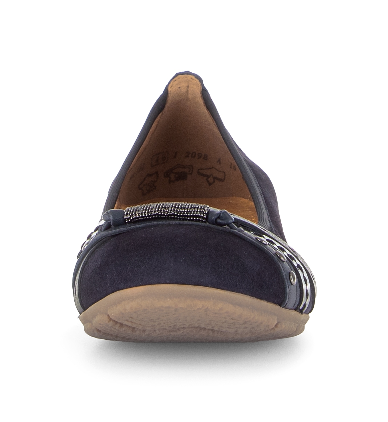 Gabor Ballerina  Businessschuh, Schlupfschuh mit Zierelementen in Metallicoptik