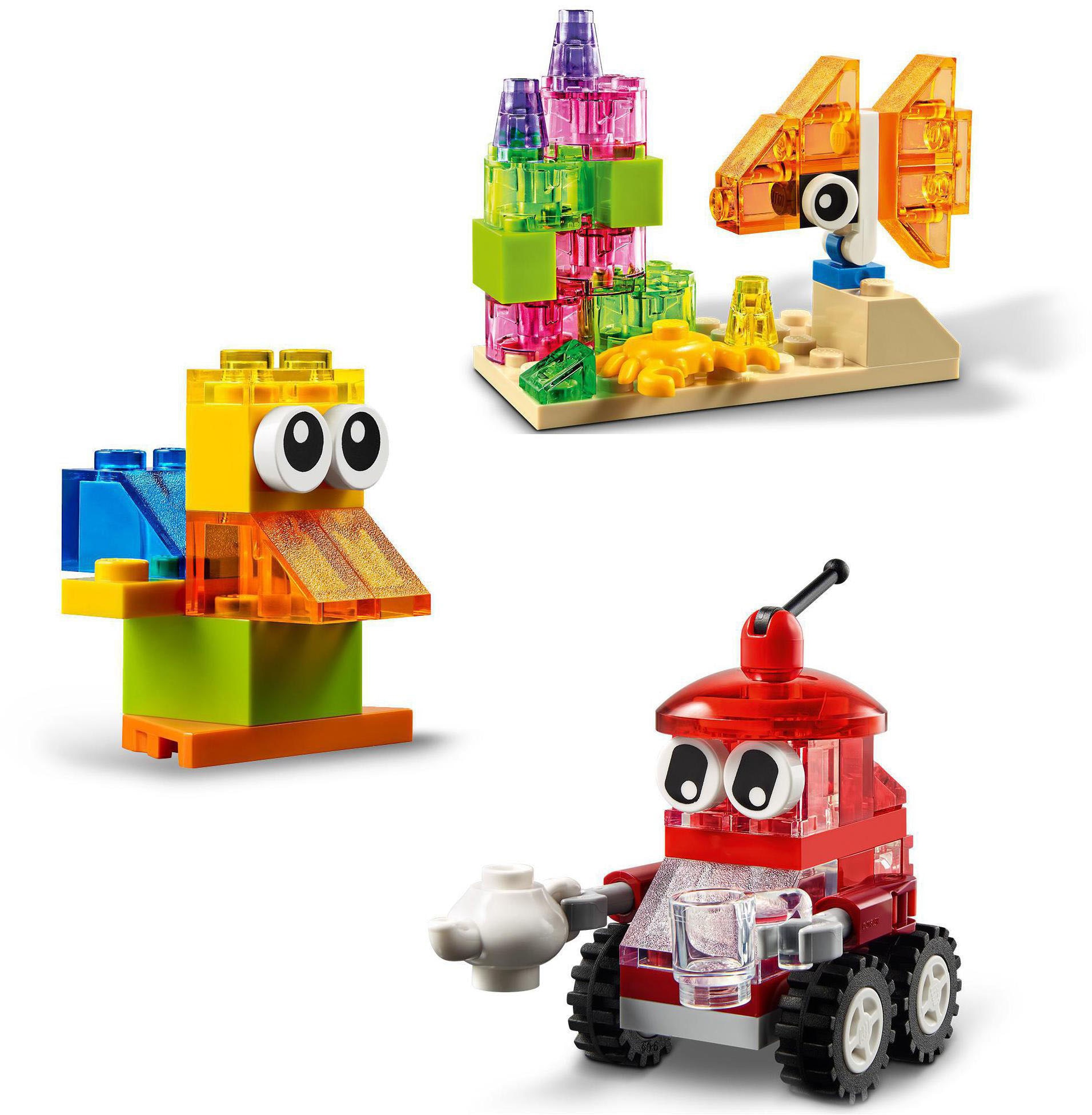 LEGO® Konstruktionsspielsteine »Kreativ-Bauset mit durchsichtigen Steinen (11013), LEGO® Classic«, (500 St.), Made in Europe