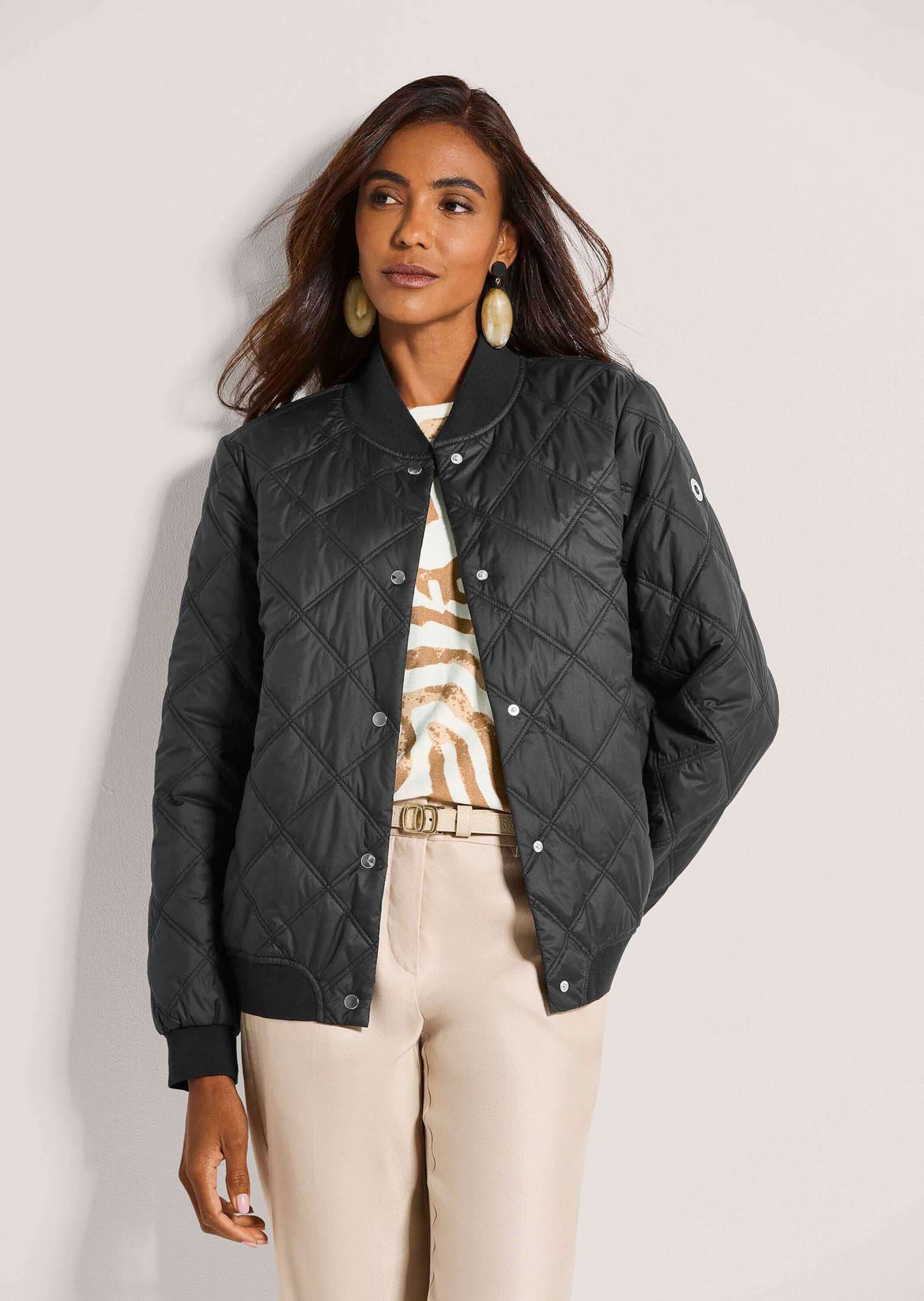 MADELEINE Kurzjacke »Blouson Steppjacke mit Rundhals« Diamantförmige Steppung