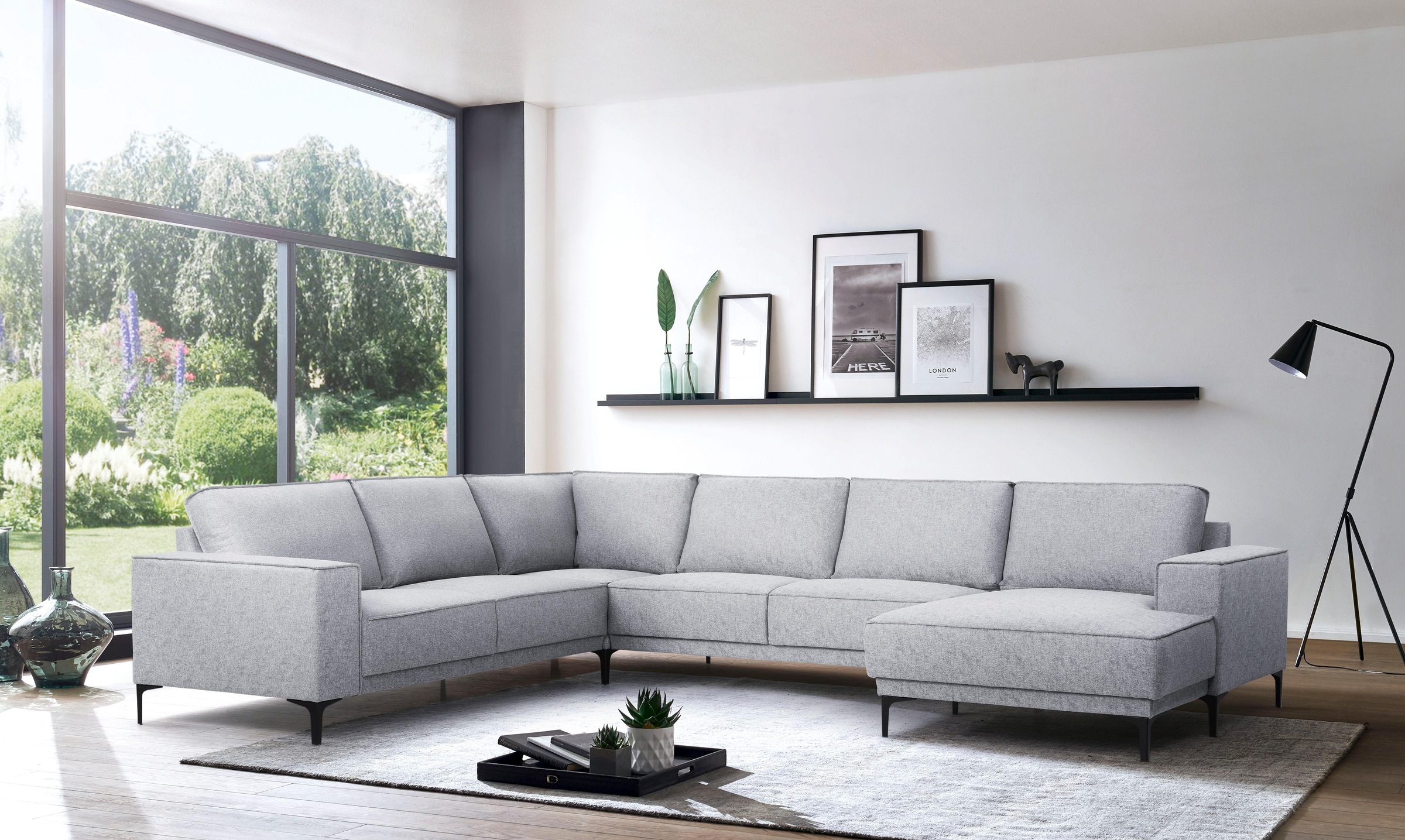 Places of Style Wohnlandschaft »Oland«, U-Form, im zeitlosem Design und hochwertiger Verabeitung