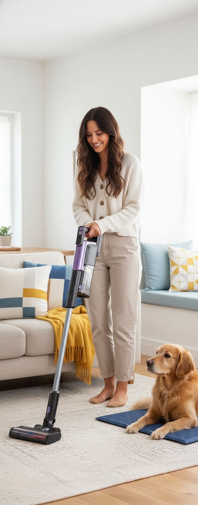 Hanseatic Akku-Bodenstaubsauger »HVS330700VBCJ inkl. Turbobürste, Wandhalterung, 700 ml Staubkapazität« Beutelloser Zyklonstaubsauger mit HEPA-Filter