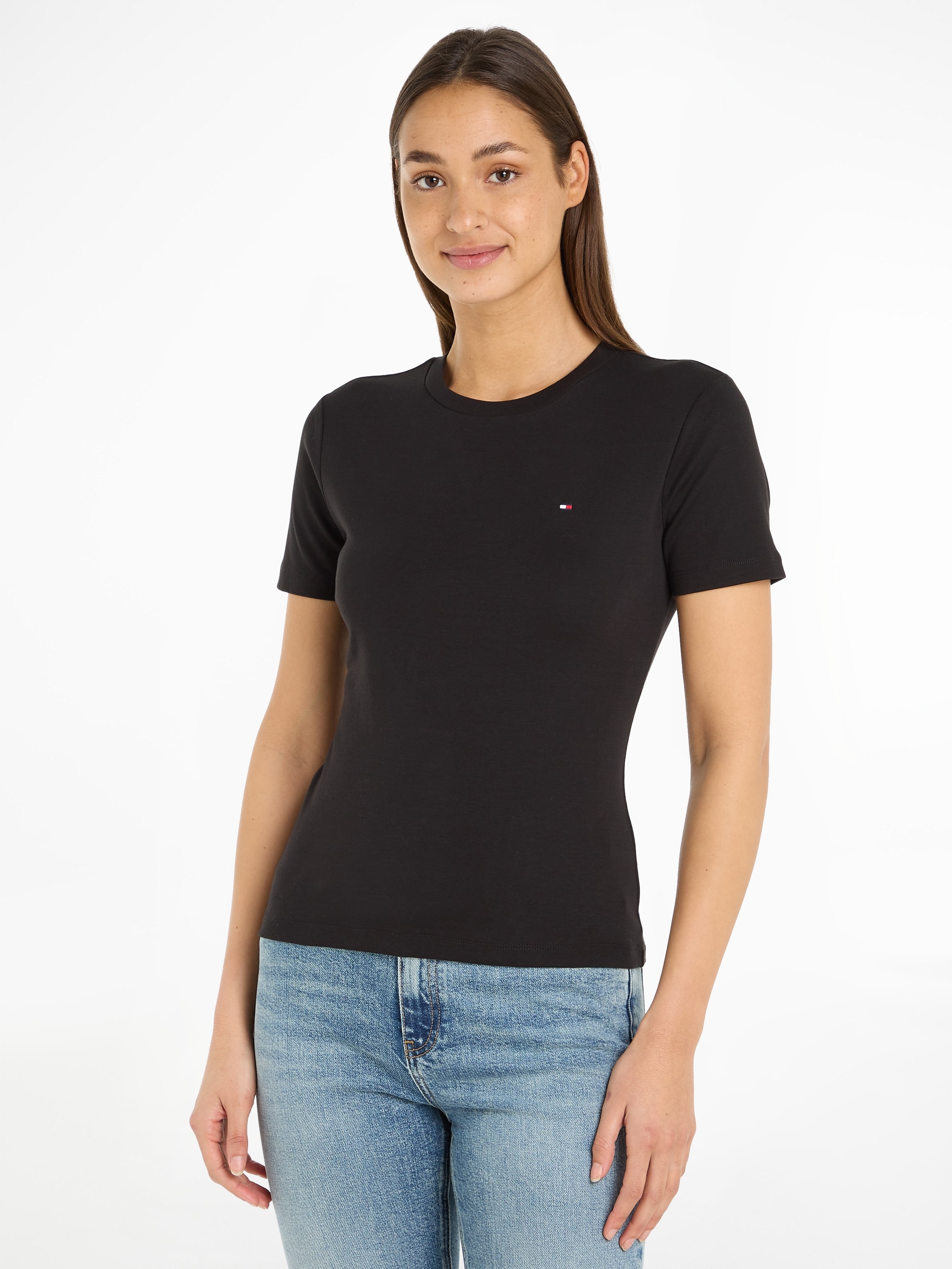 Tommy Hilfiger T-Shirt »SLIM CODY C-NK SS«, mit Logostickerei