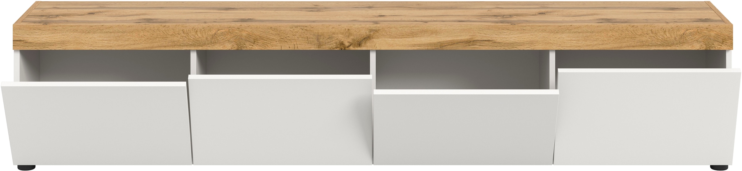 OTTO home Lowboard »MAMBO, Breite 200cm, 4 Klappen, stehend oder hängend« 2 farbige Ausführung, in verschiedenen Farben erhältlich, 1 Stk. tlg. Lowboard, TV Unterschrank, Tv-Schrank, Wohnzimmer