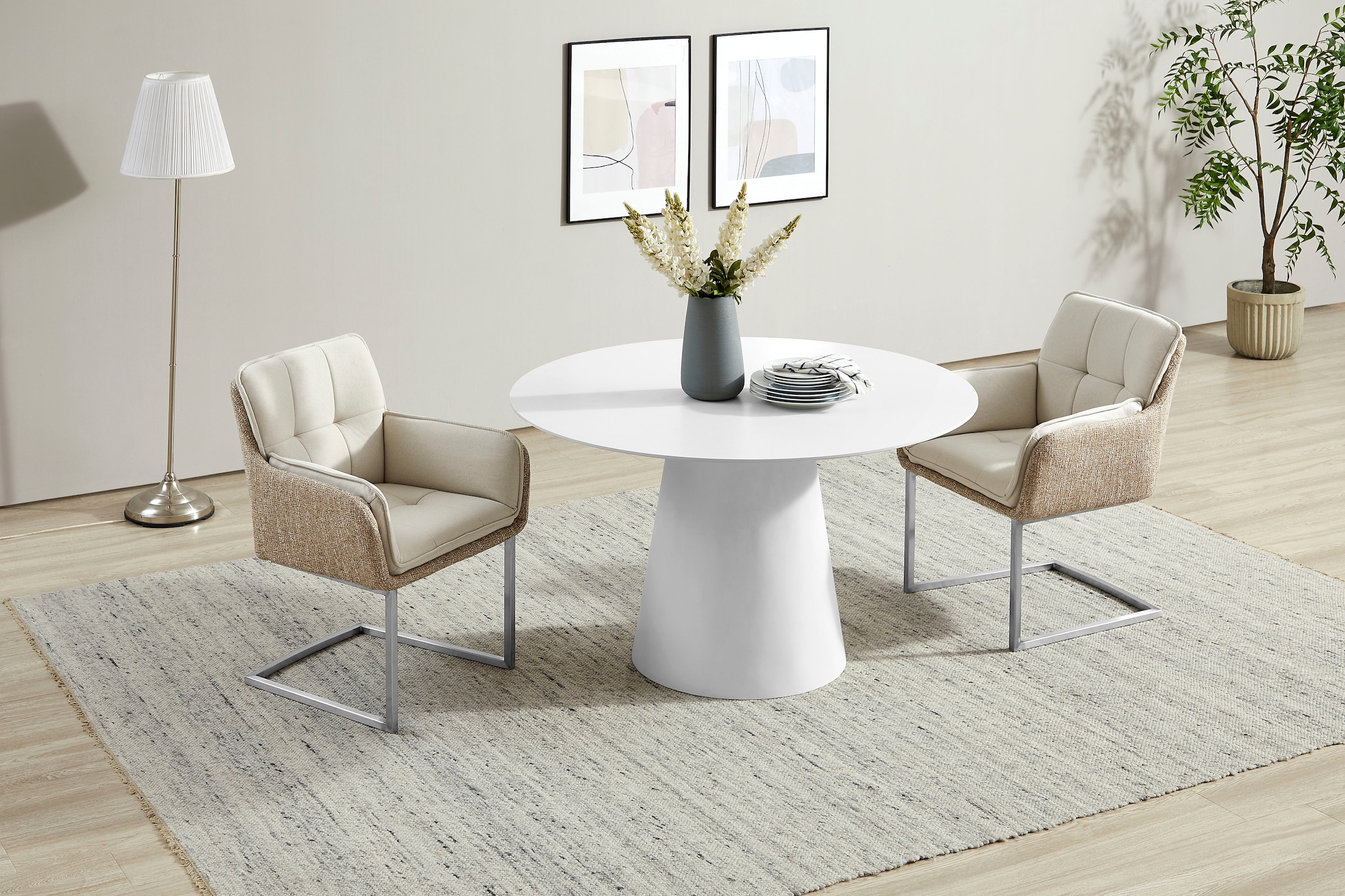 PLACES OF STYLE Esszimmerstuhl »Durham, TOPSELLER!, OTTOs Choice« () 2er-Set in modernem Design, Sitz und Rücken gepolstert