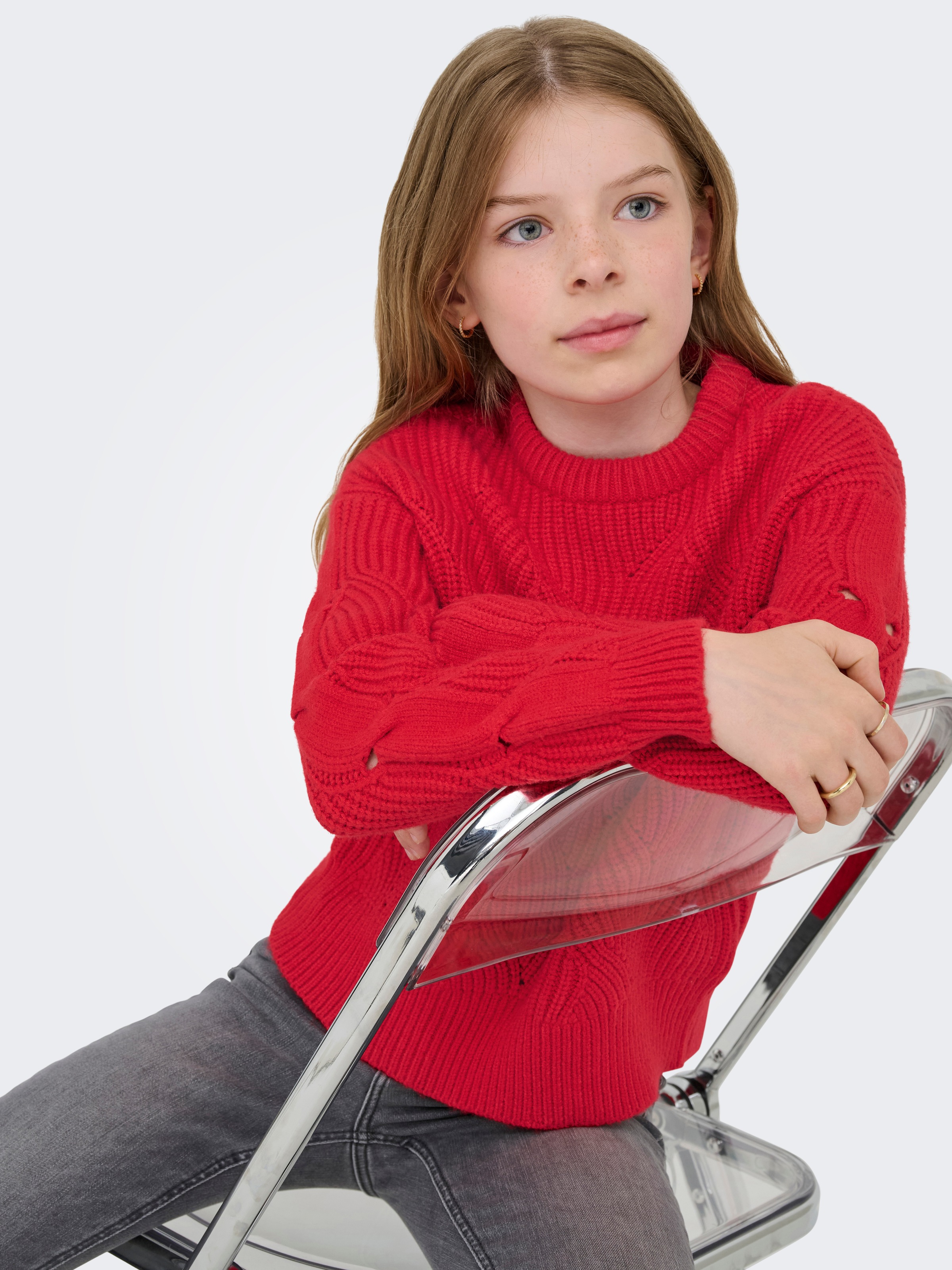 KIDS ONLY Strickpullover »KOGKATIA LS STRUCTURE O-NECK CP KNT«