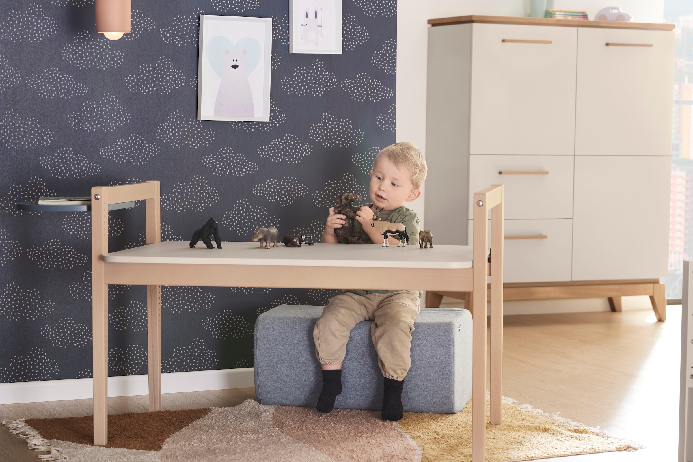 PAIDI Tischplatte »LITTLE CLOUD«, Umbau zum höhenverstellbaren Spieltisch oder Maltisch