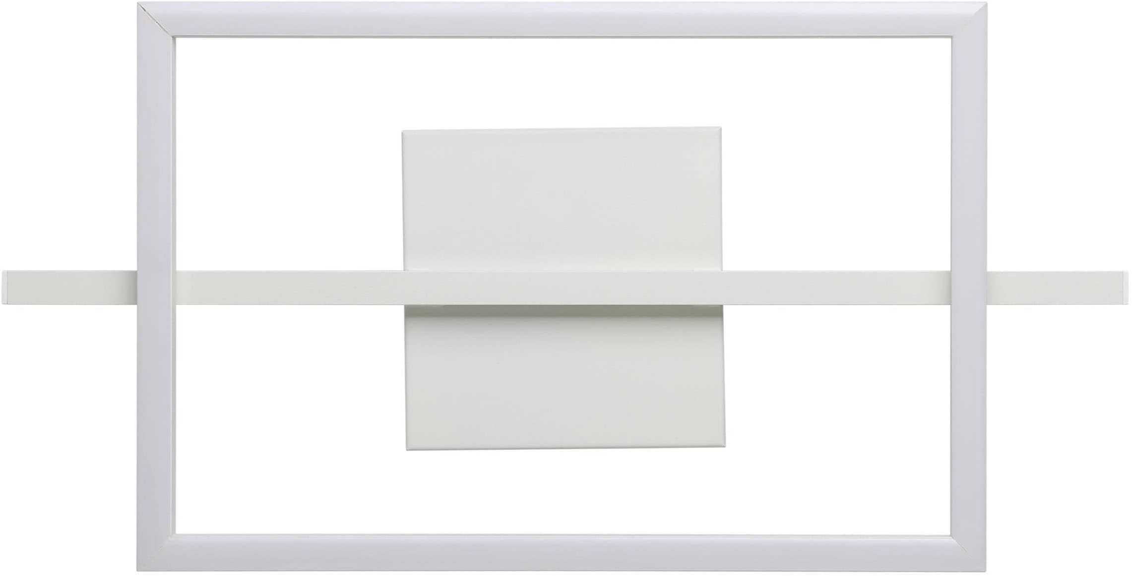 EGLO Deckenleuchte »Amandolo Deckenlampe RGB Backlight Fernbedienung inkl. geometrisch« LED-Modul 1 Stk. Kaltweiß | RGB Wand-/Deckenleuchte - L40 x B20 x H6,5 cm - weiß - 17W inkl.