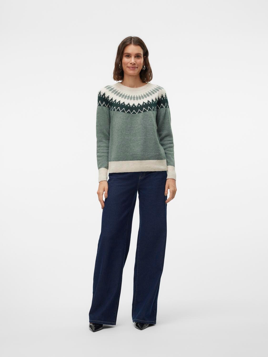 Vero Moda Strickpullover »VMSIMONE LS NORDIC PULLOVER GA REP BOO«