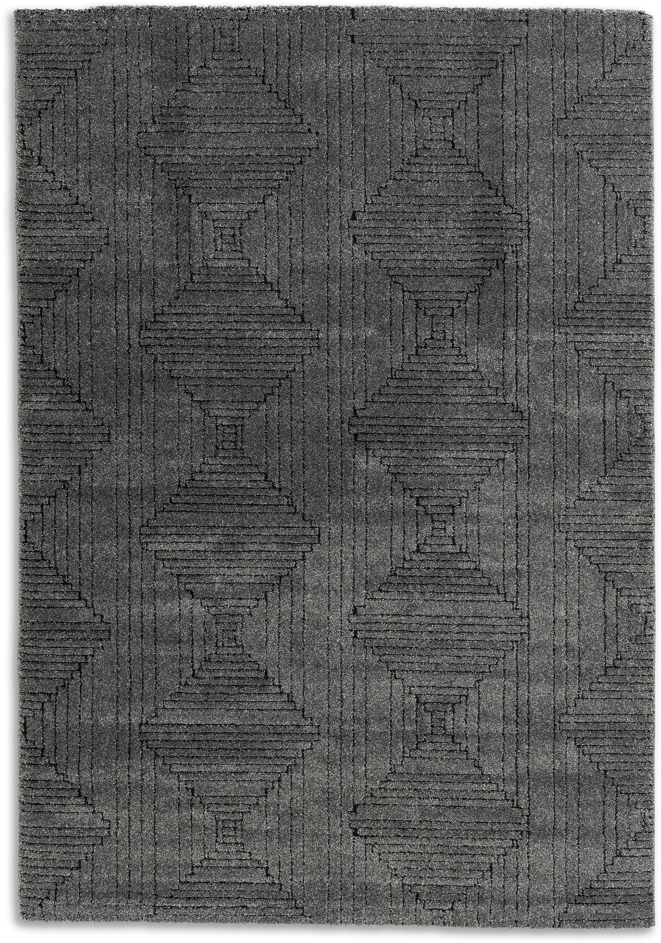 SCHÖNER WOHNEN-Kollektion Teppich »Pure 6317-243«, rechteckig, 22 mm Höhe, Kurzflor, Hoch Tief Struktur, Wohnzimmer, Schöner Wohnen Kollektion