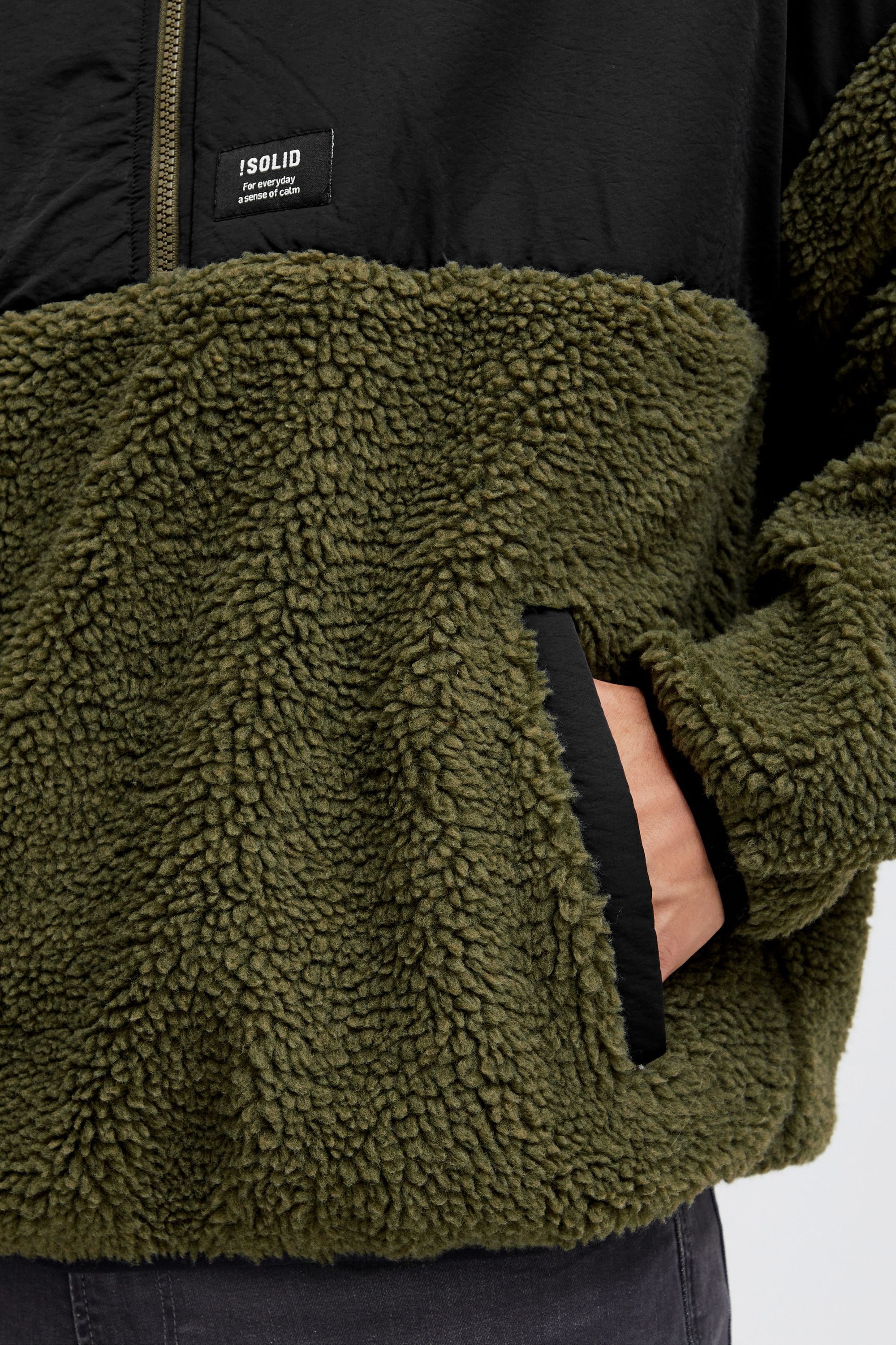 !Solid Fellimitatjacke »Fellimitatjacke SDMarco«, mit Kapuze